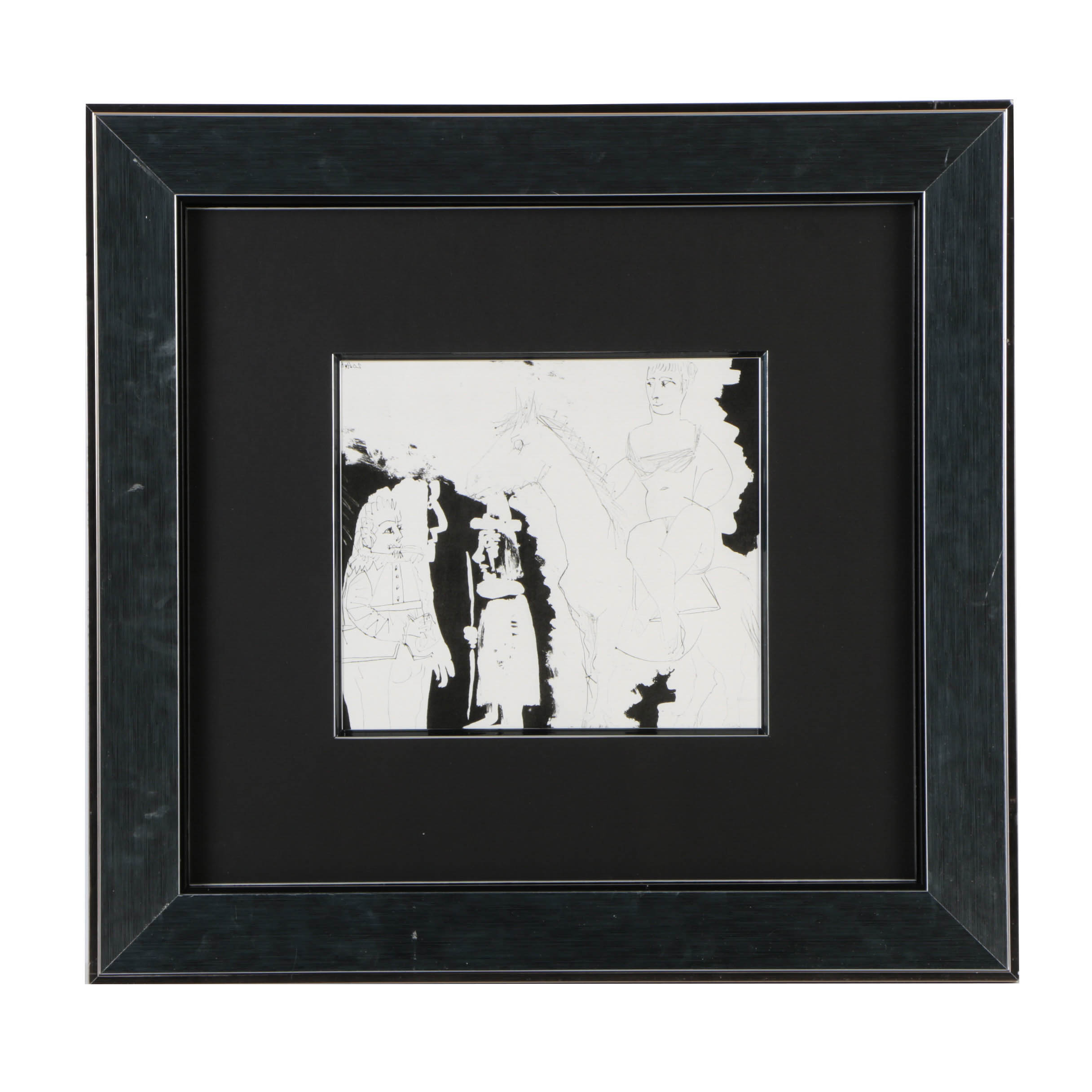 After Pablo Picasso Halftone Print on Paper