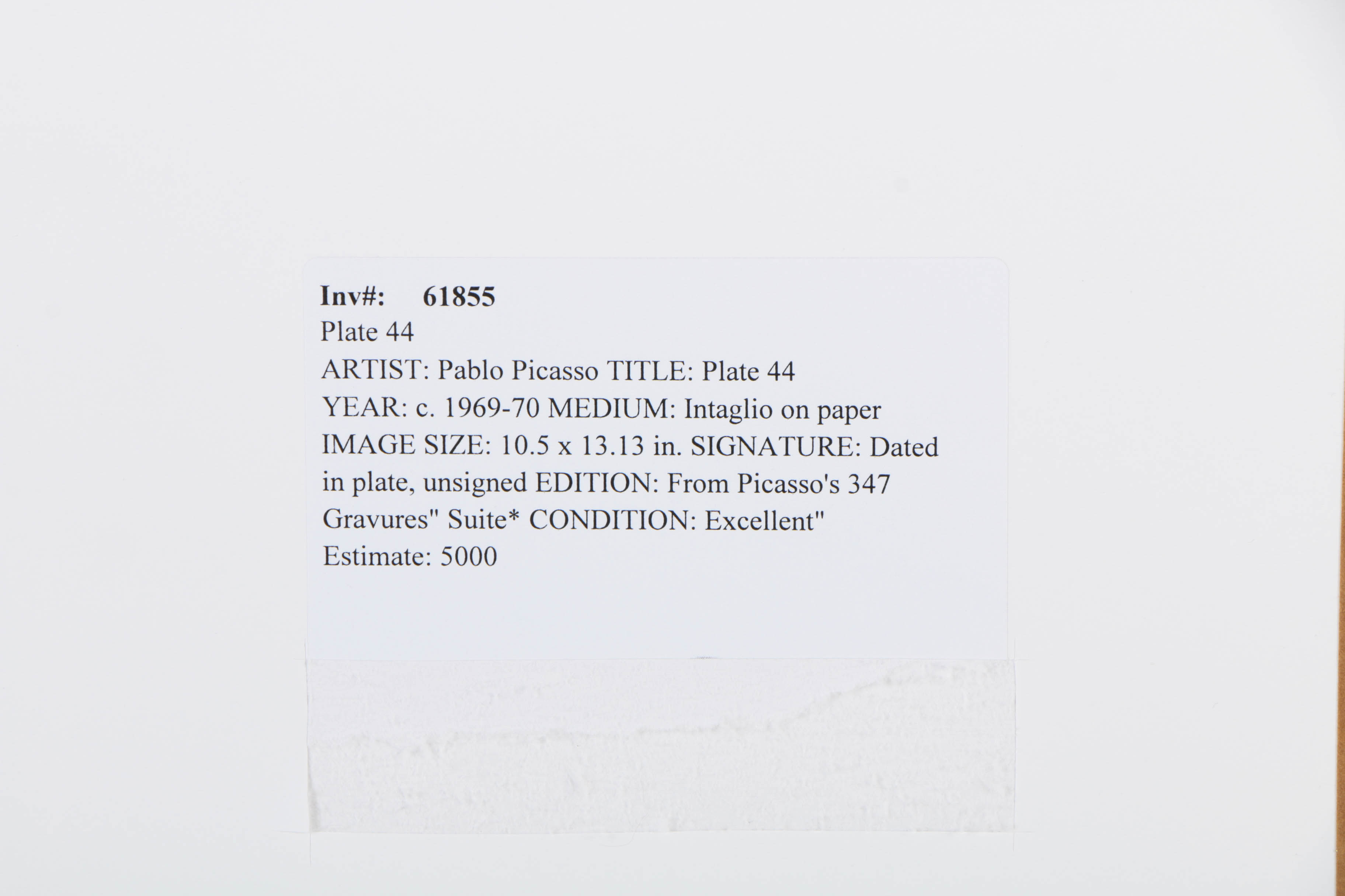 After Pablo Picasso Halftone Print on Paper