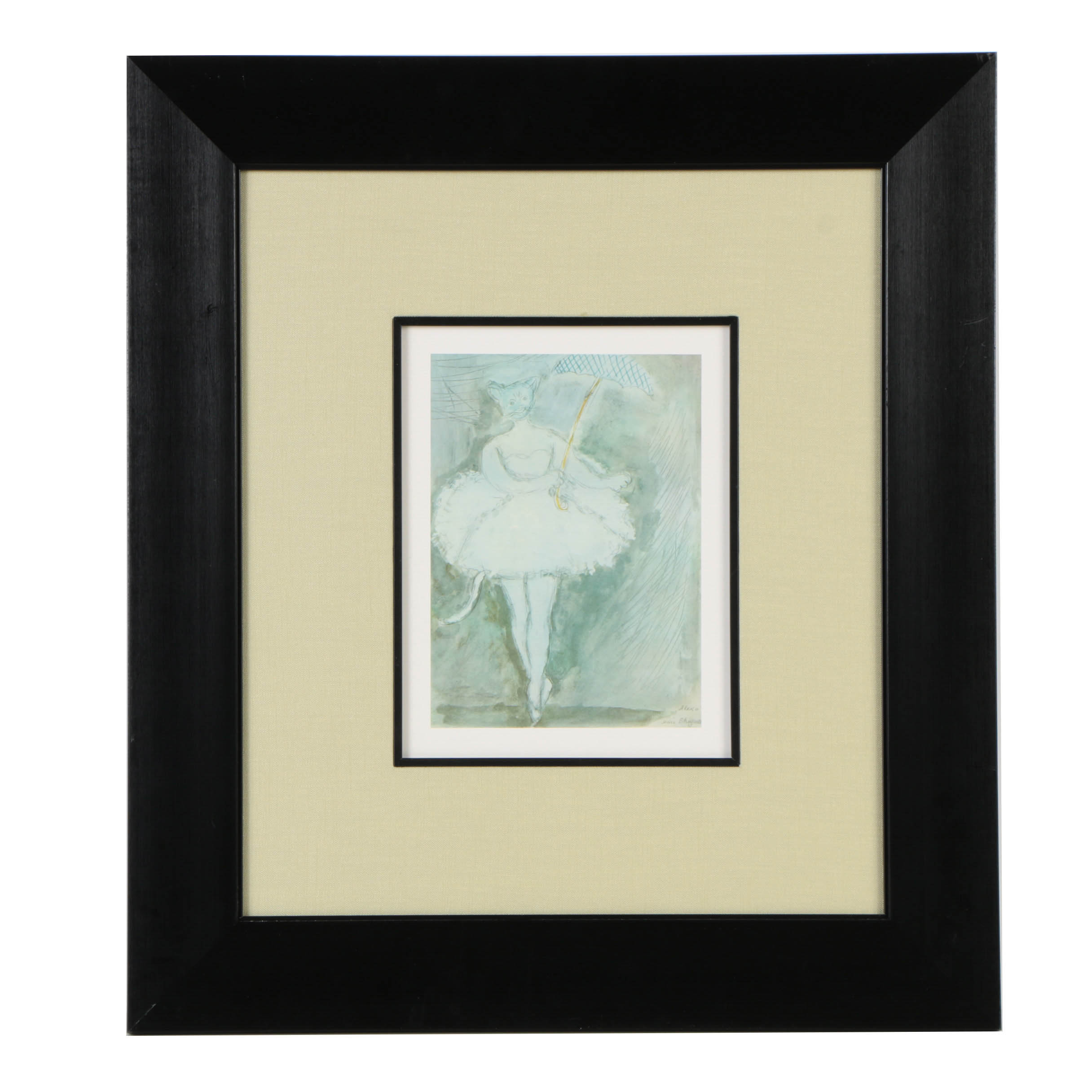 After Marc Chagall Offset Lithograph on Paper "Aleko"