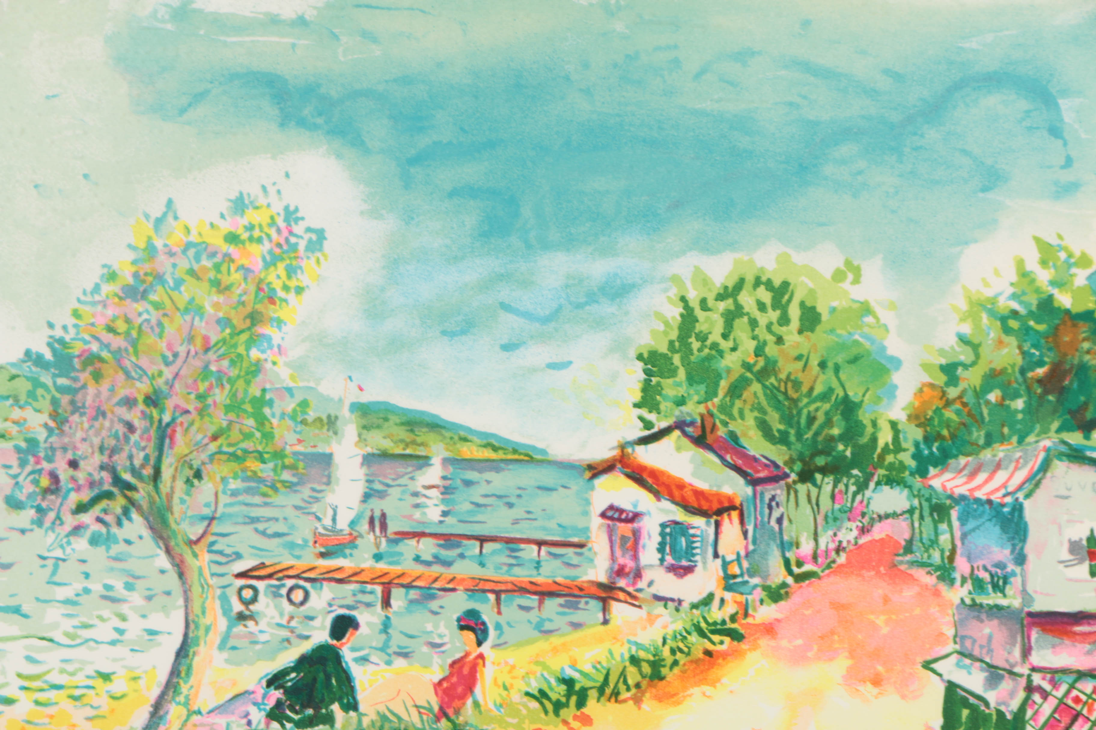 Jean-Claude Picot Signed Artist's Proof Lithograph on Paper "Rendez-vous sous les Arbres"