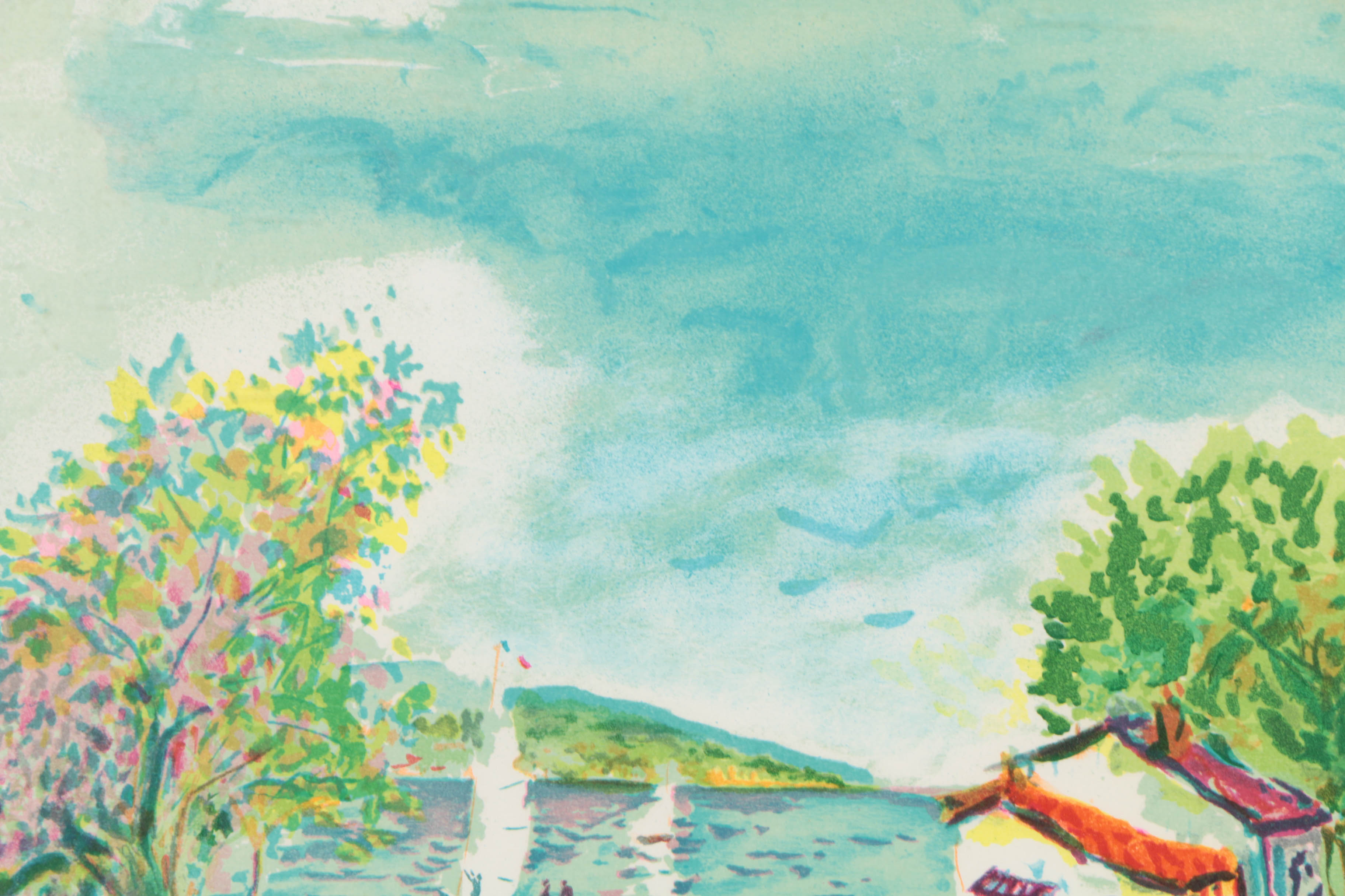 Jean-Claude Picot Signed Artist's Proof Lithograph on Paper "Rendez-vous sous les Arbres"