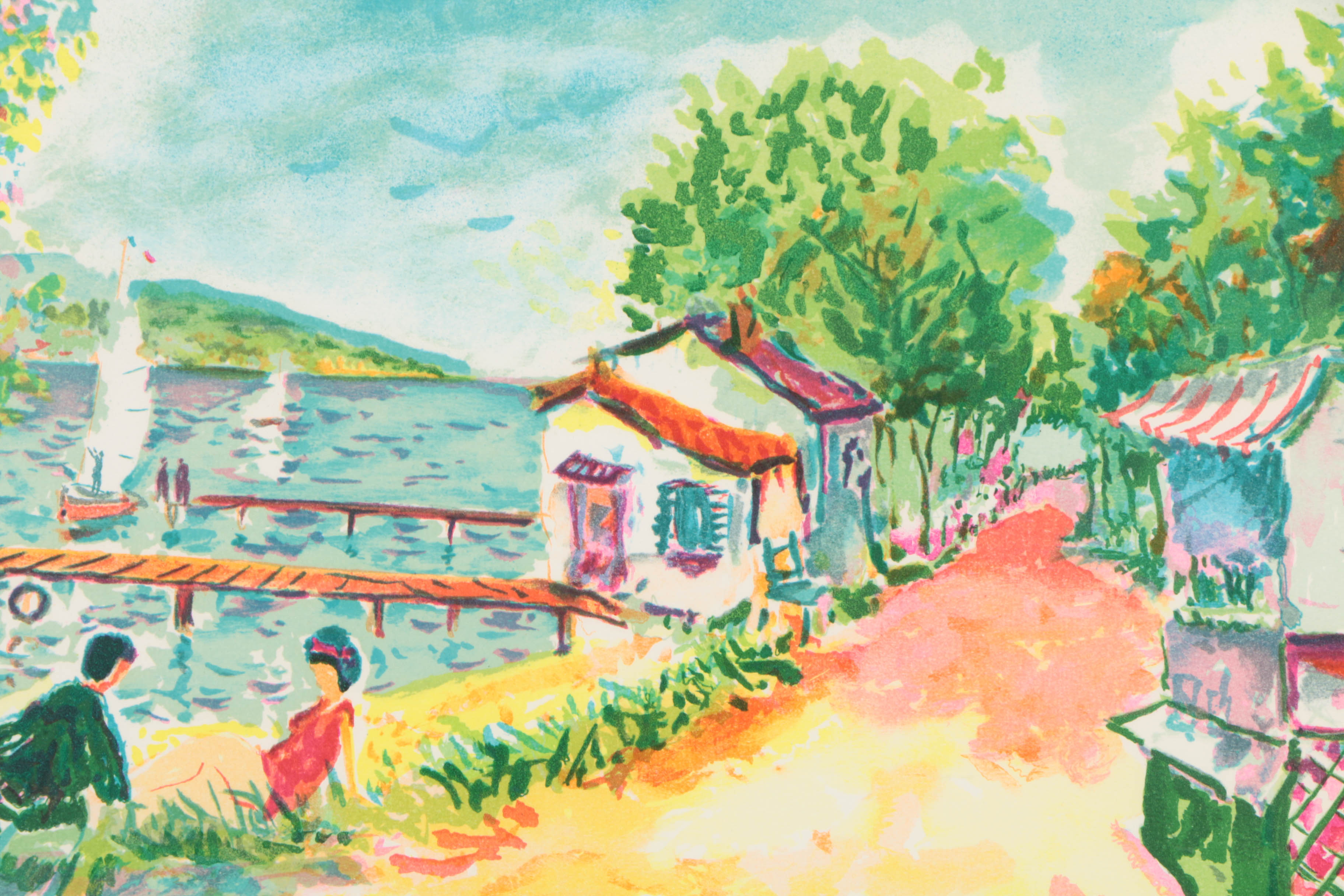 Jean-Claude Picot Signed Artist's Proof Lithograph on Paper "Rendez-vous sous les Arbres"