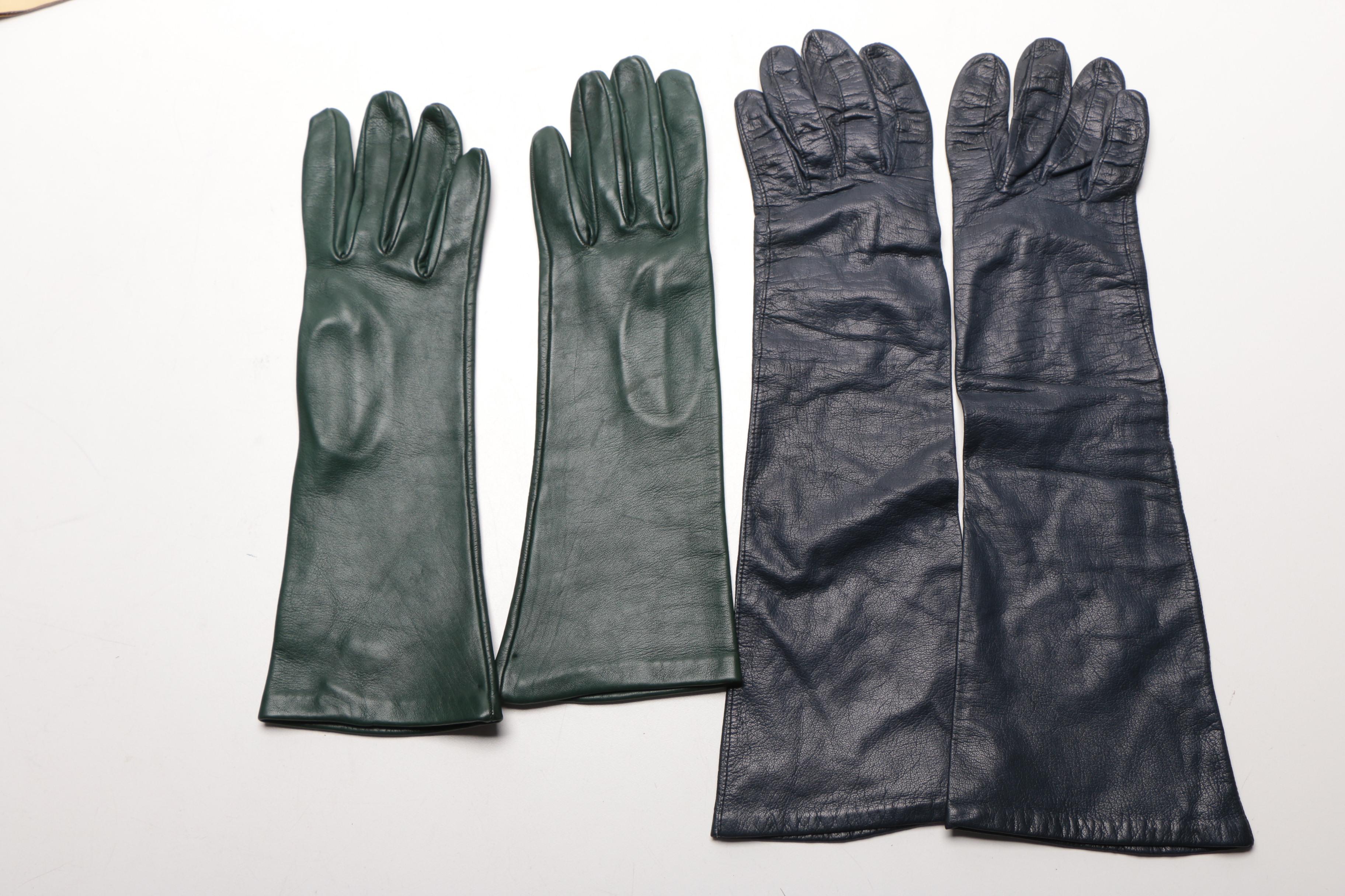 Collection of Leather Gloves With Silk and Cashmere