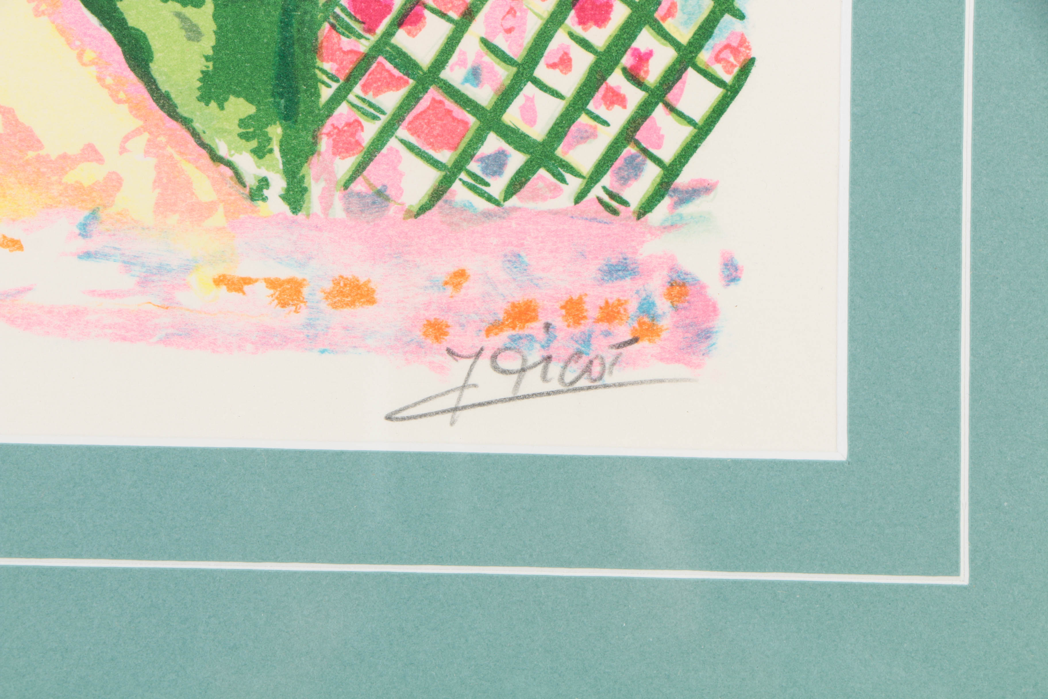 Jean-Claude Picot Signed Artist's Proof Lithograph on Paper "Rendez-vous sous les Arbres"