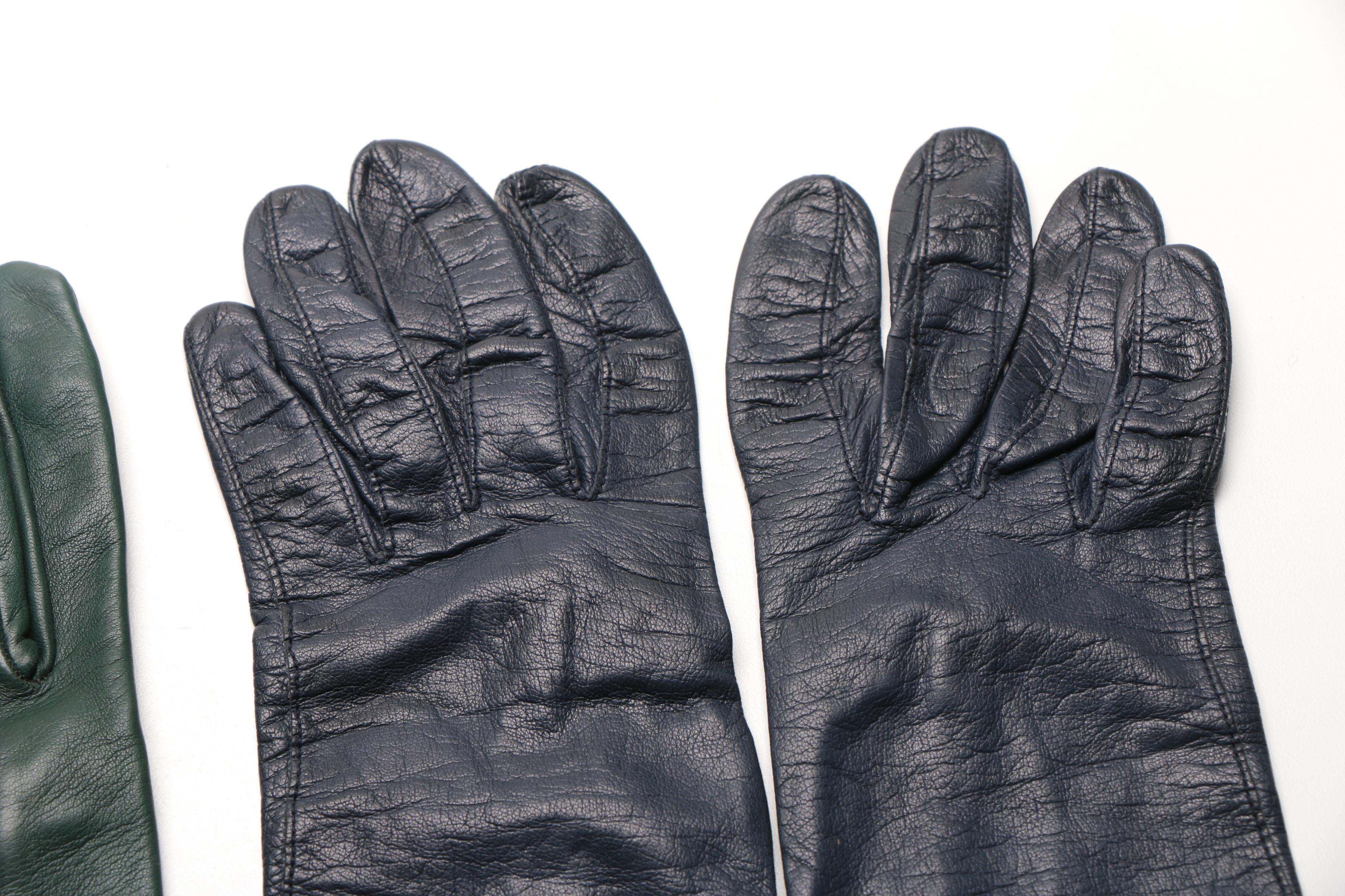Collection of Leather Gloves With Silk and Cashmere