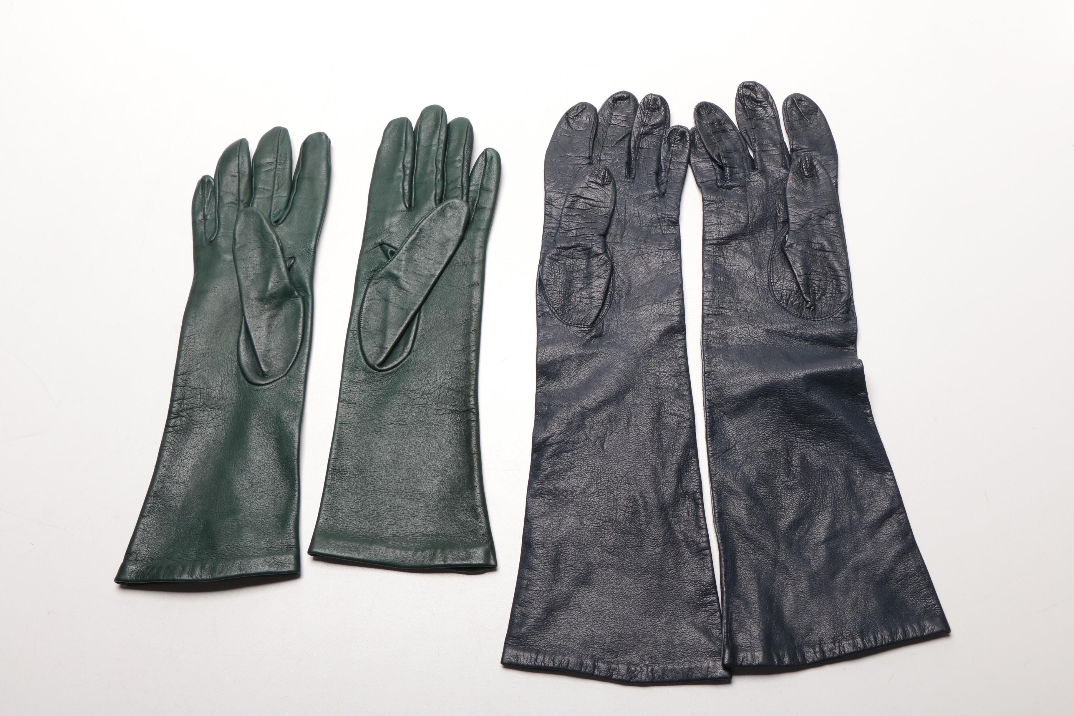 Collection of Leather Gloves With Silk and Cashmere