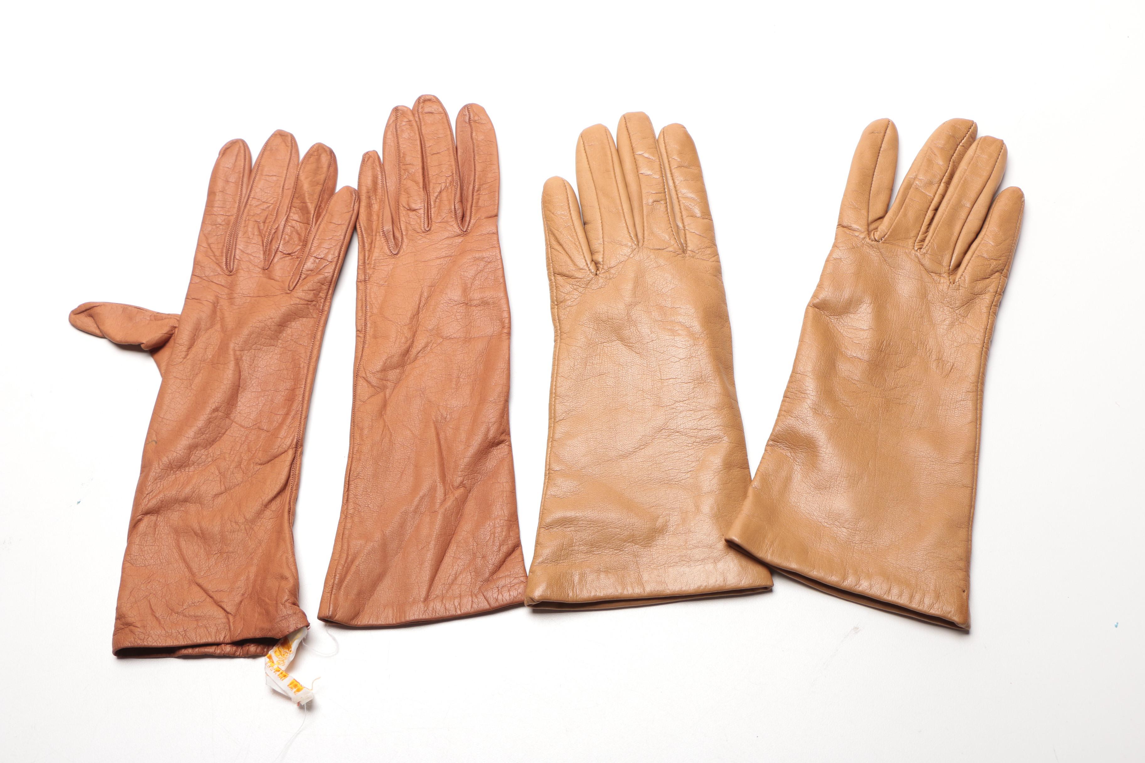 Collection of Leather Gloves With Silk and Cashmere