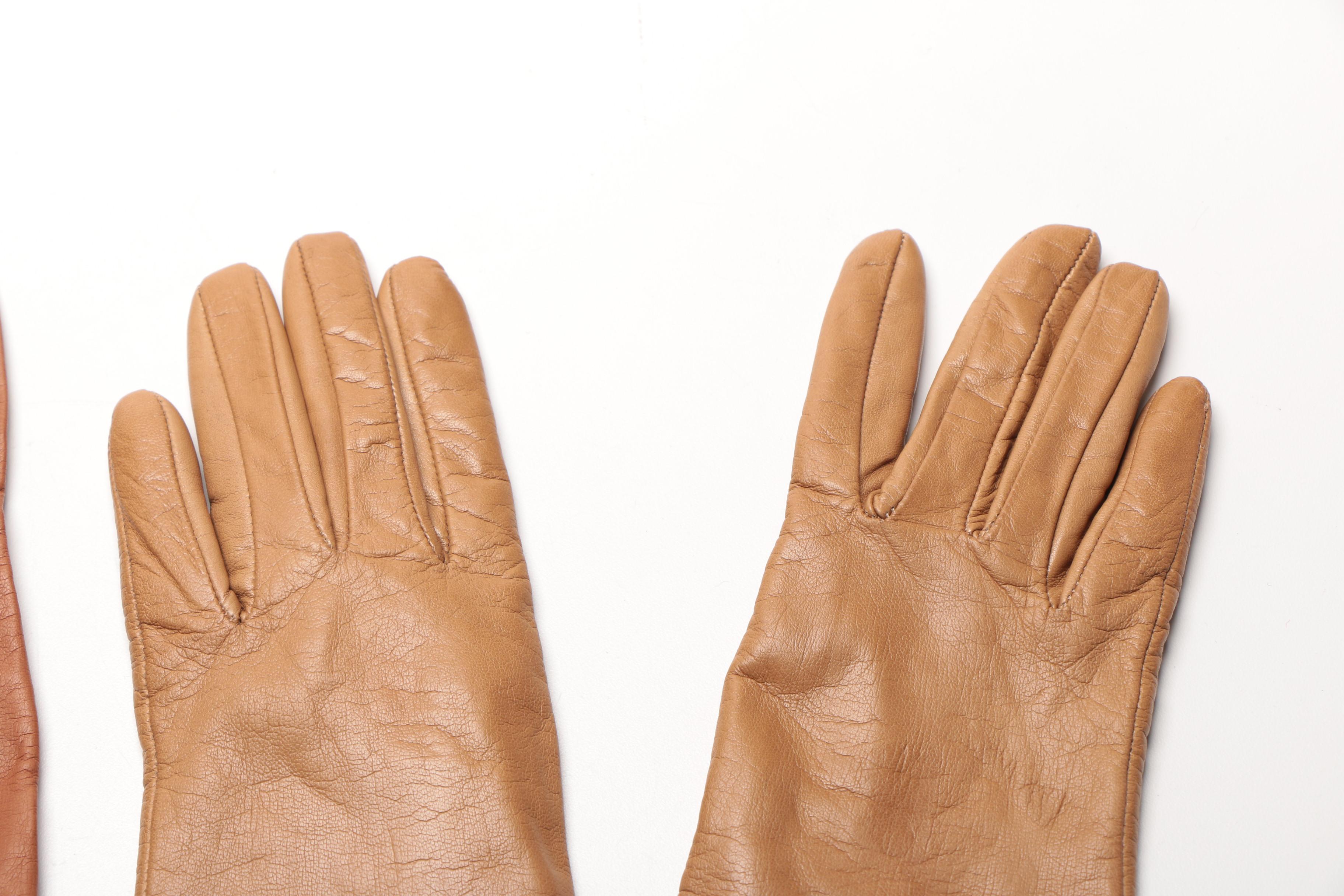 Collection of Leather Gloves With Silk and Cashmere