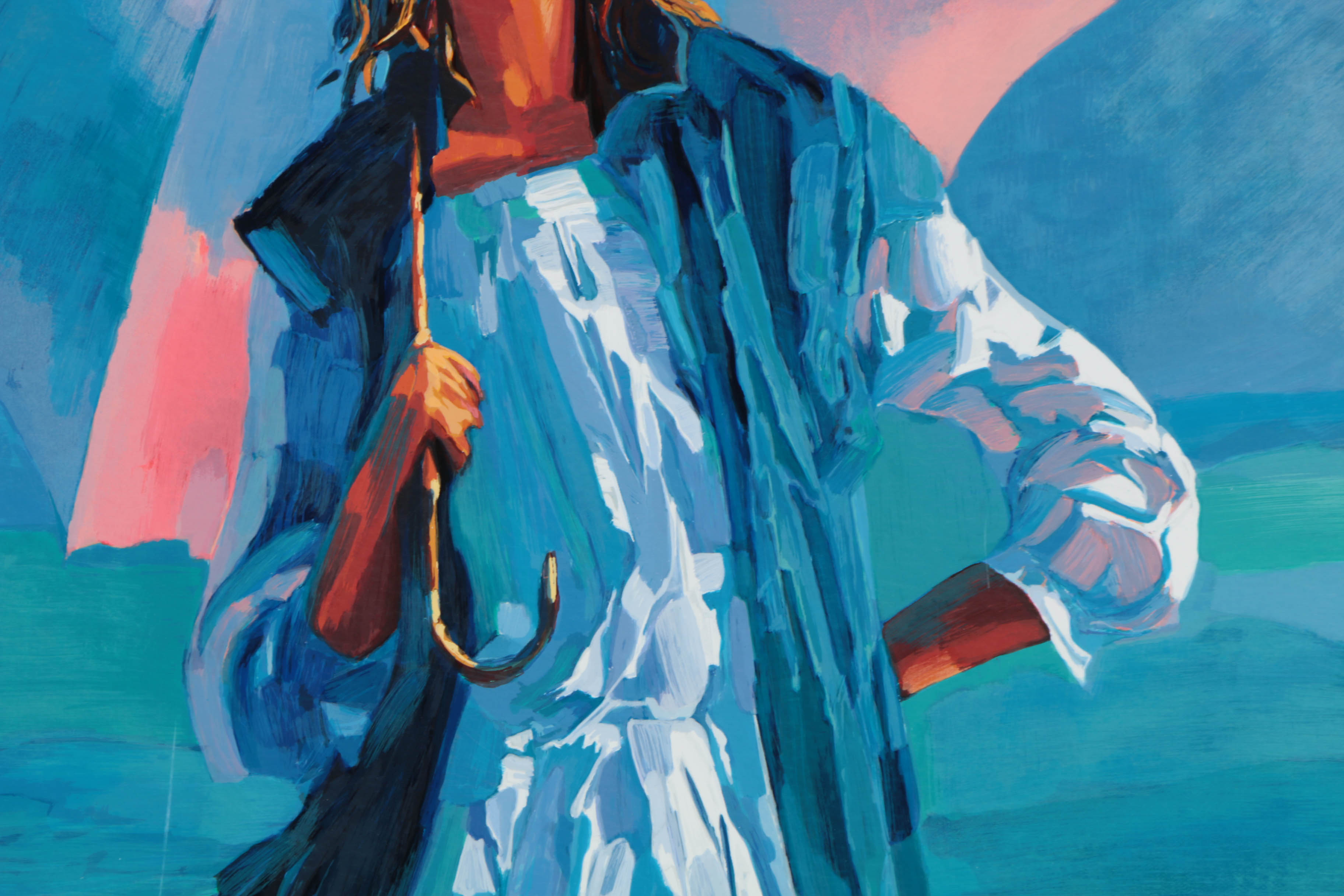 Nicola Simbari Limited Edition Serigraph on Paper "El Parasol"