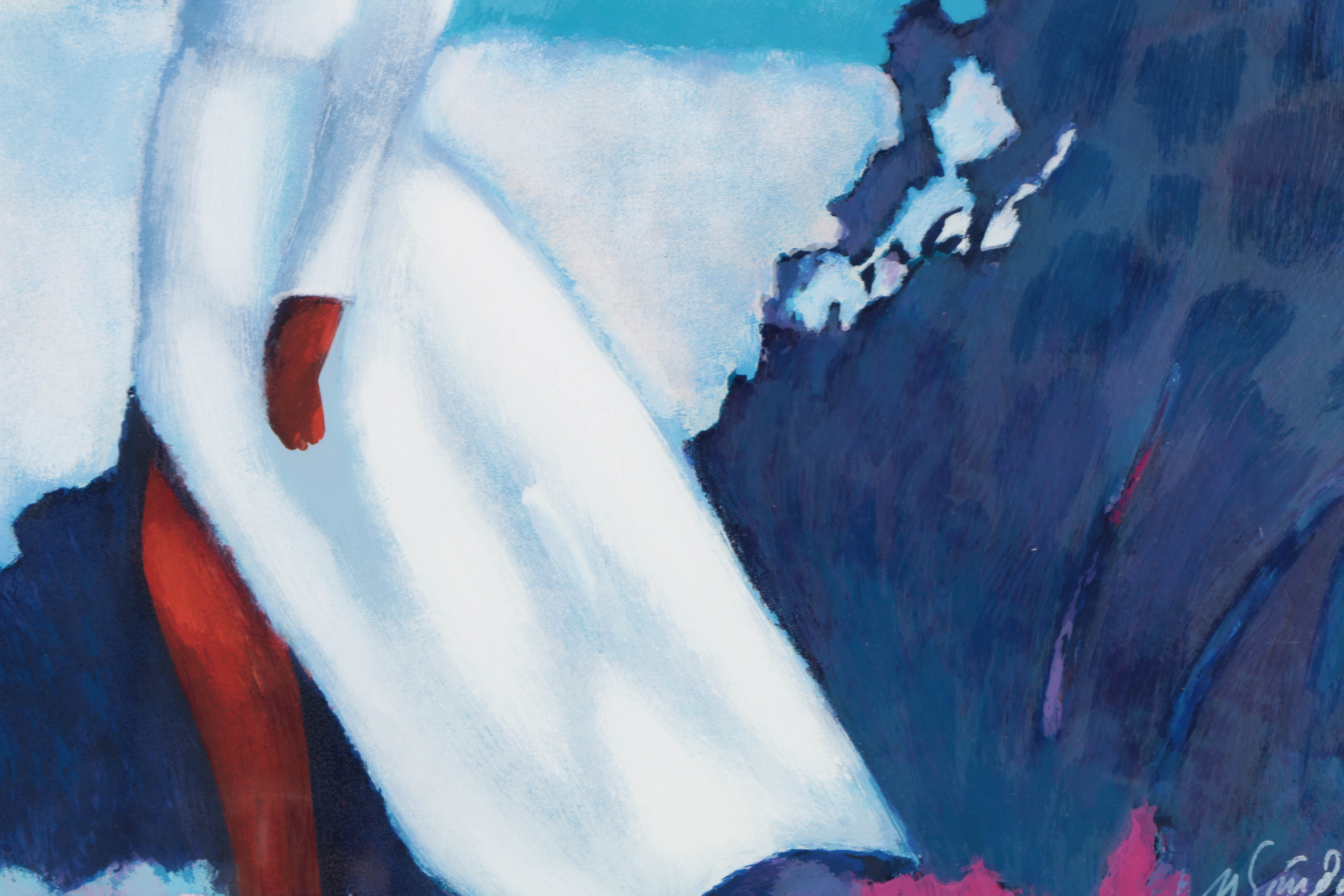 Nicola Simbari Artist's Proof Serigraph on Paper "White Dress"