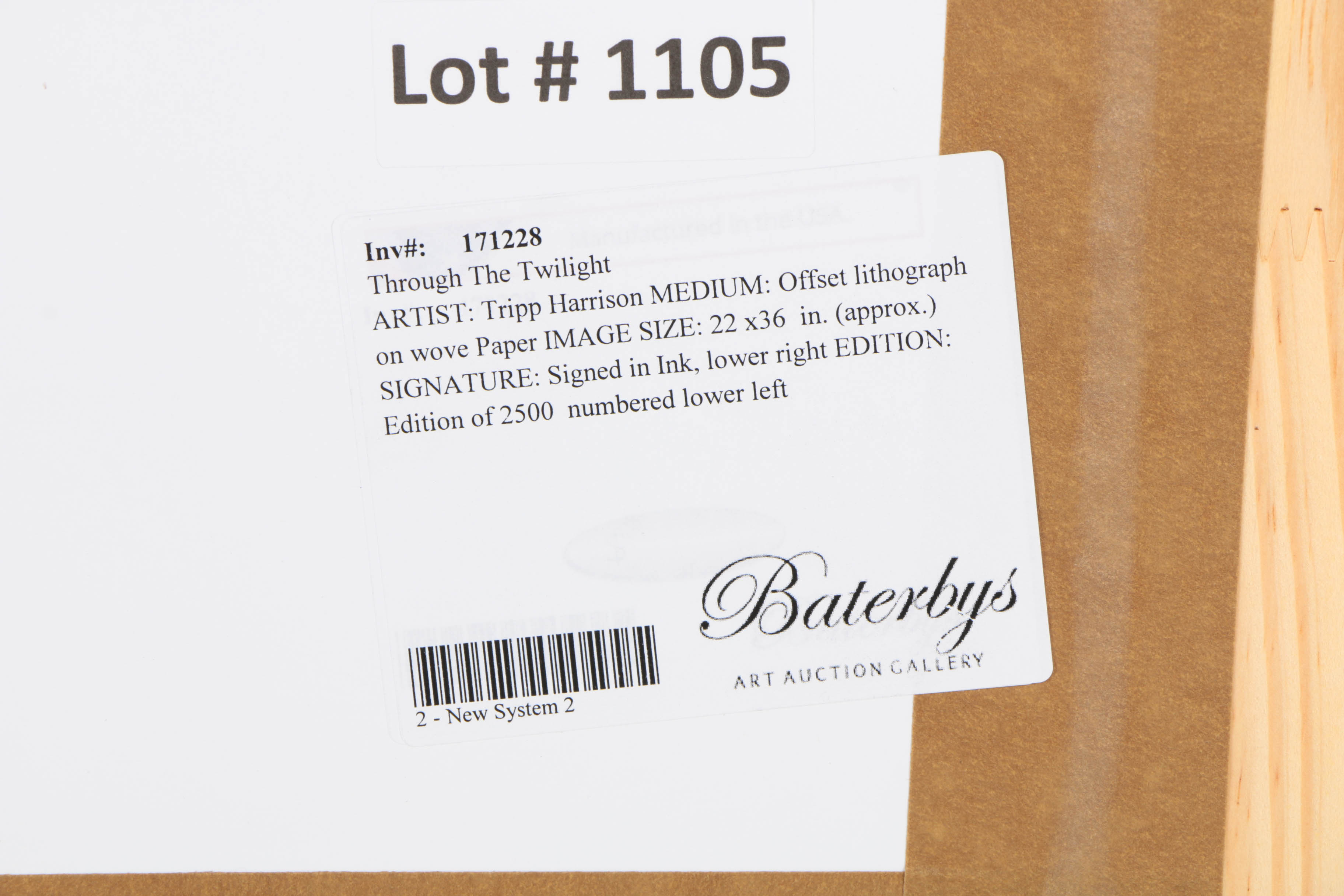 Tripp Harrison Signed Limited Edition Offset Lithograph on Paper "The Twilight"