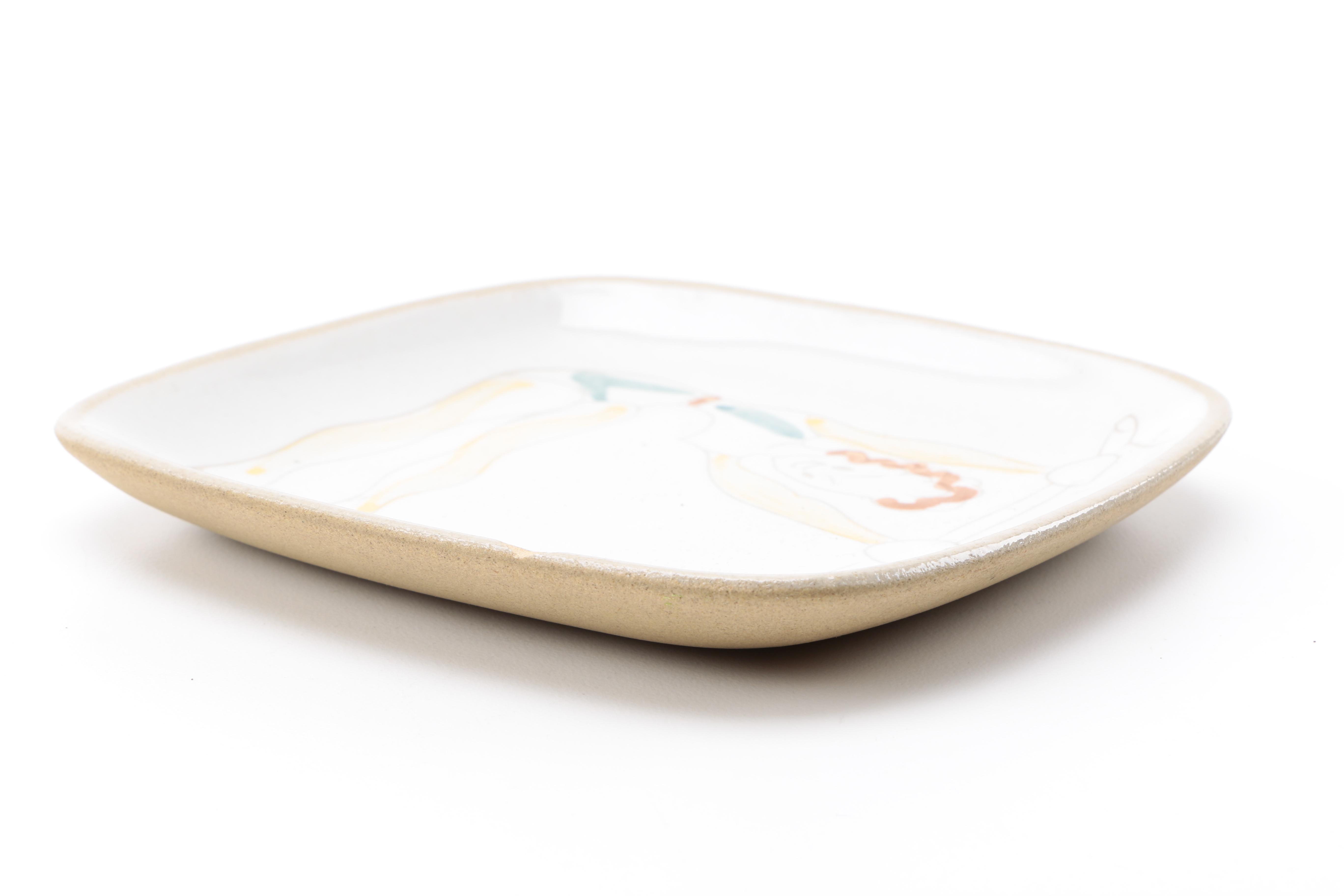 Vintage Glidden Pottery "Circus" and "Fancy Poodle" Plates