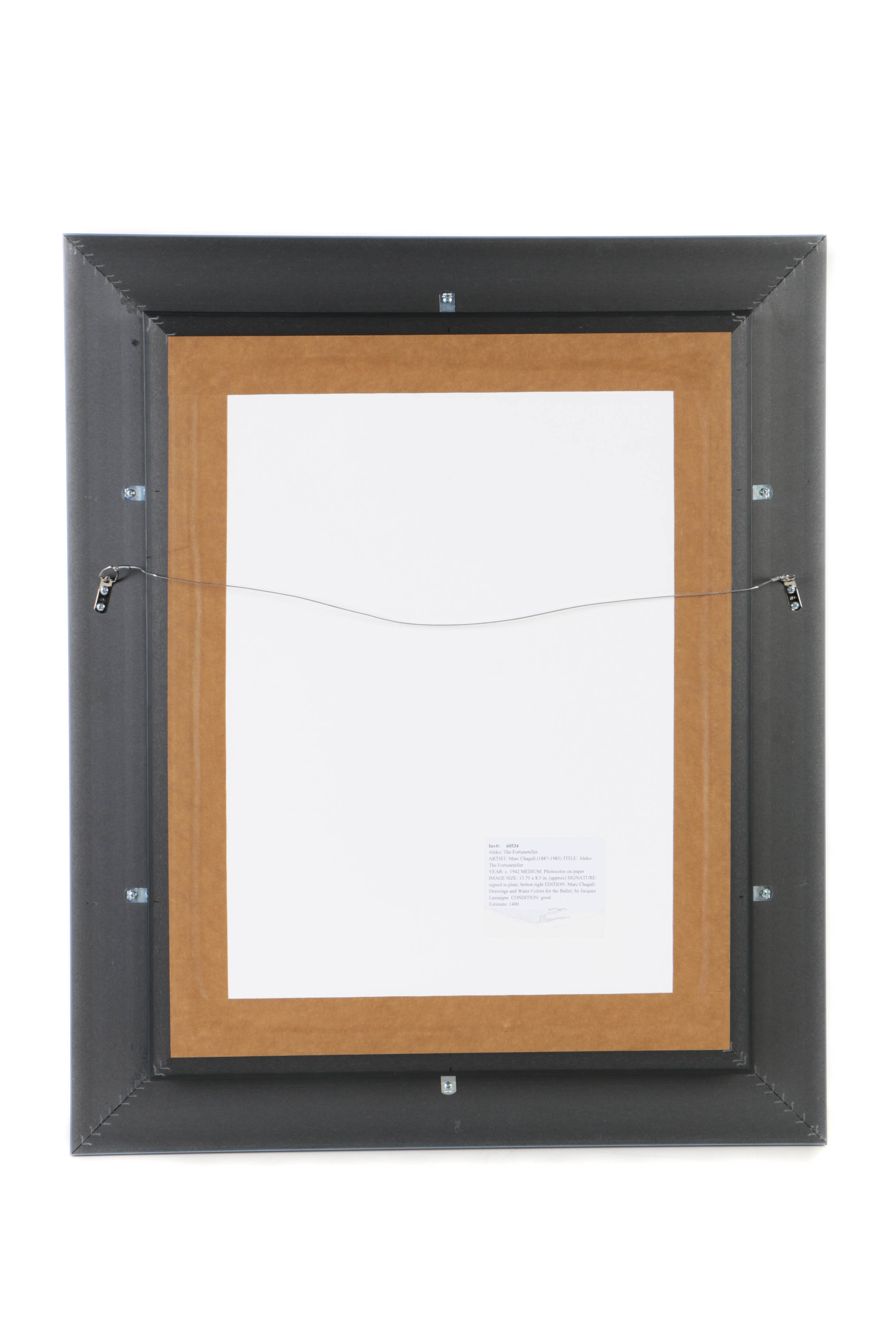 After Marc Chagall Offset Lithograph on Paper "Aleko: The Fortuneteller"