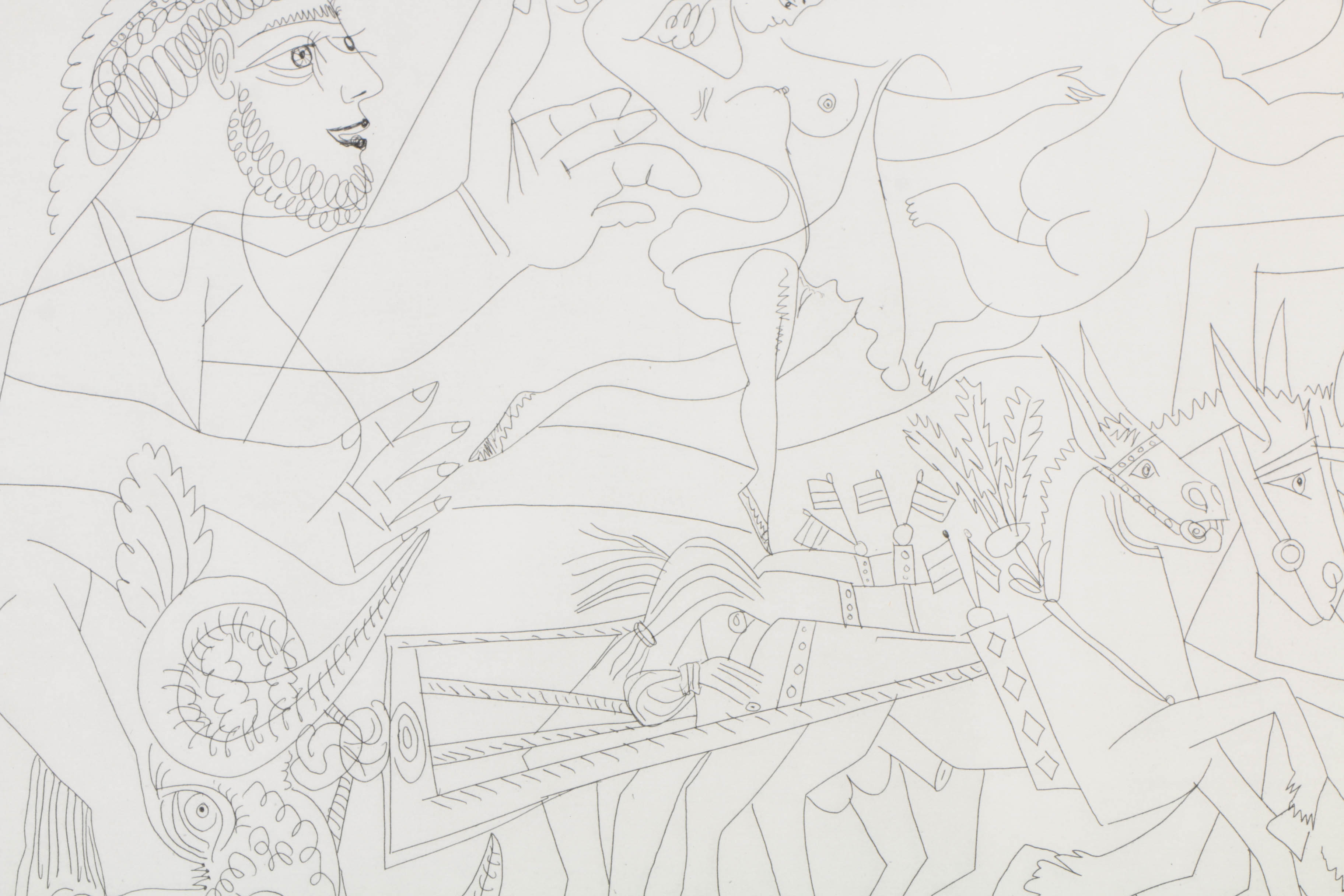 After Pablo Picasso Halftone Print on Paper