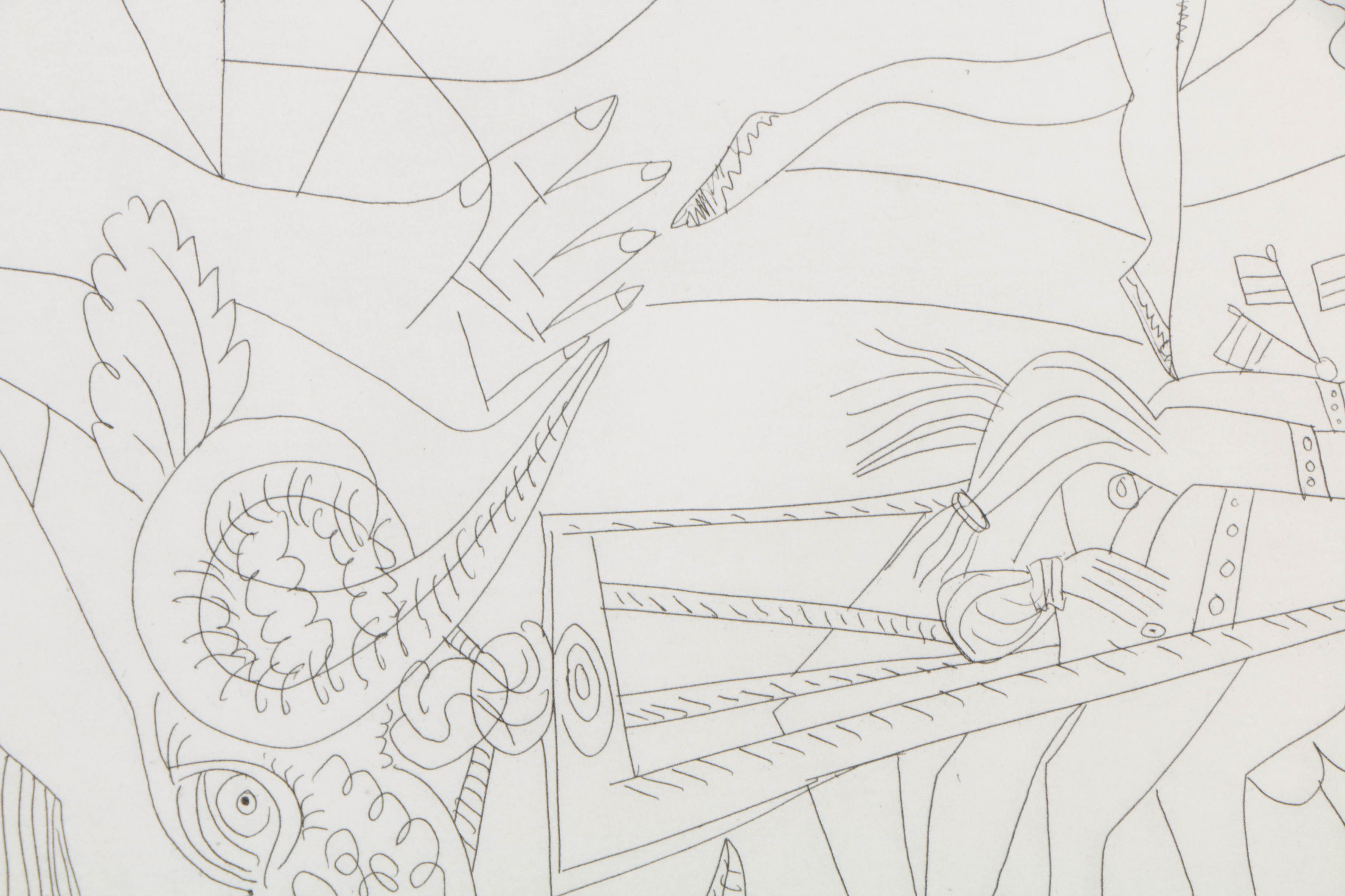 After Pablo Picasso Halftone Print on Paper