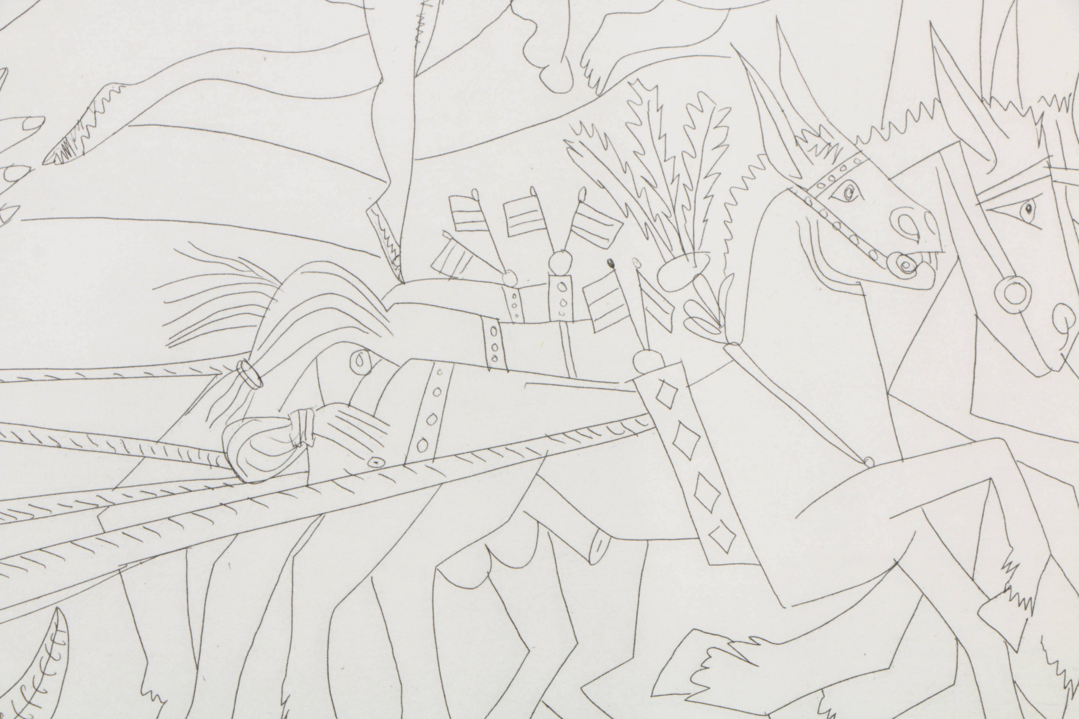 After Pablo Picasso Halftone Print on Paper