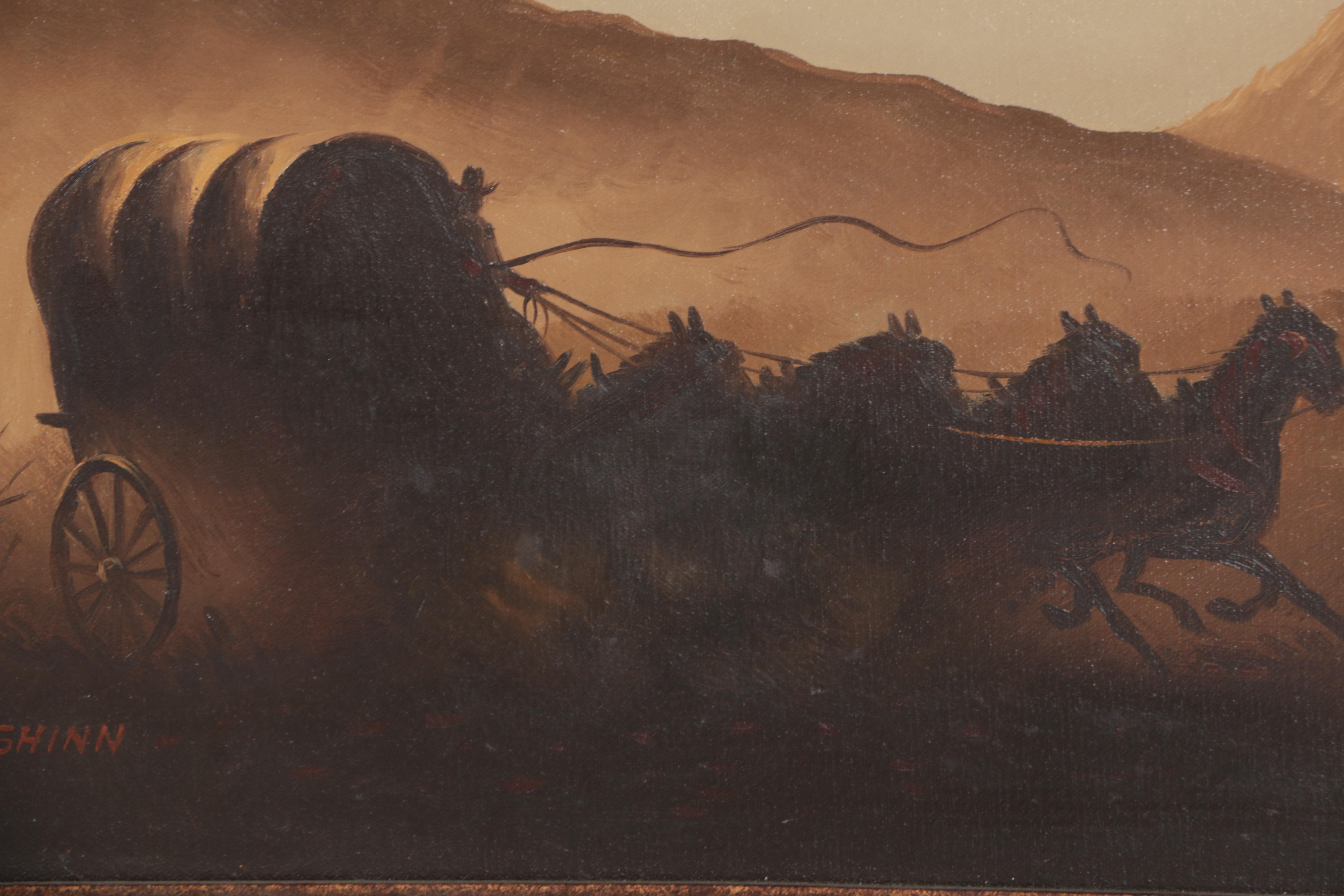 Peter Shinn Oil Painting on Canvas of John Wayne