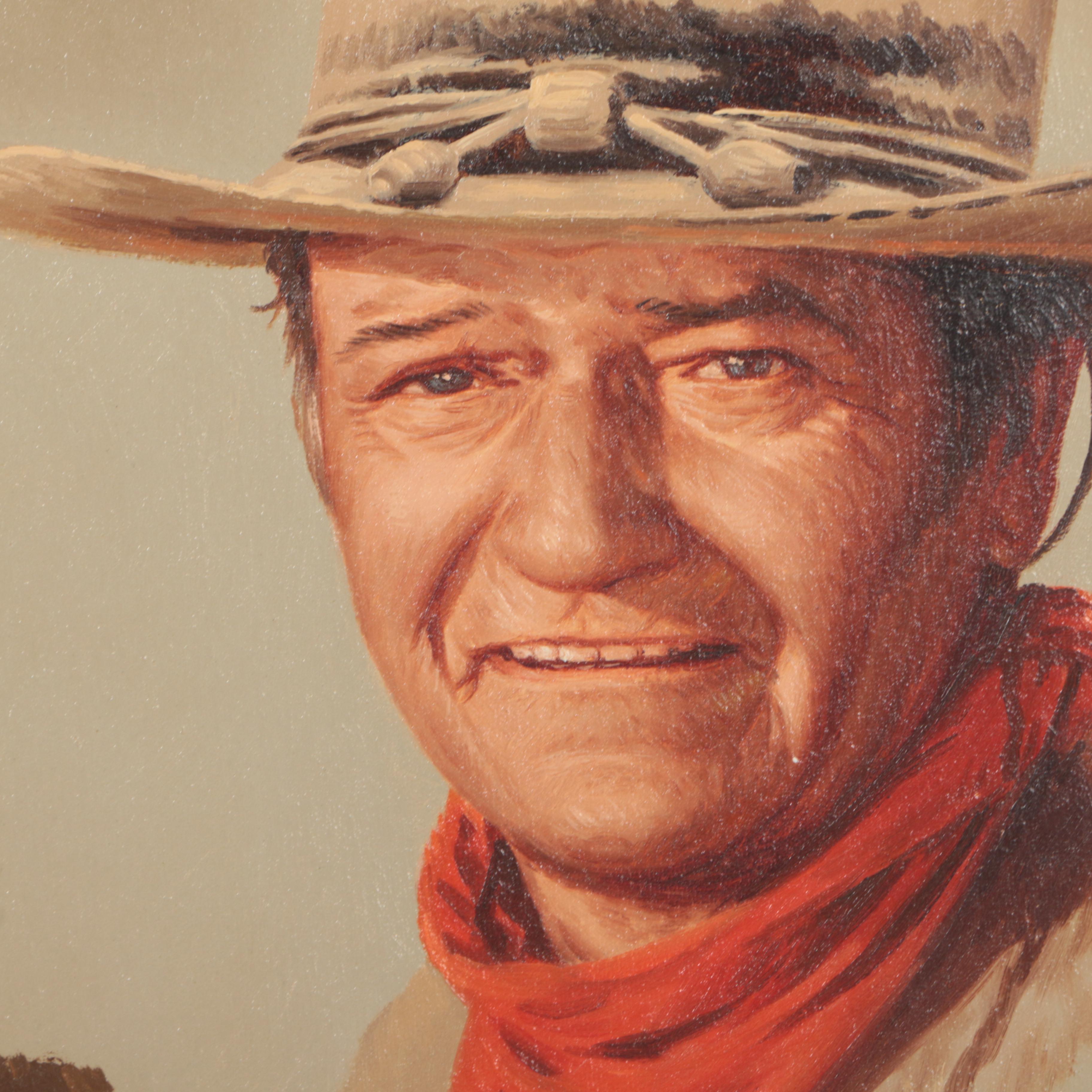 Peter Shinn Oil Painting on Canvas of John Wayne