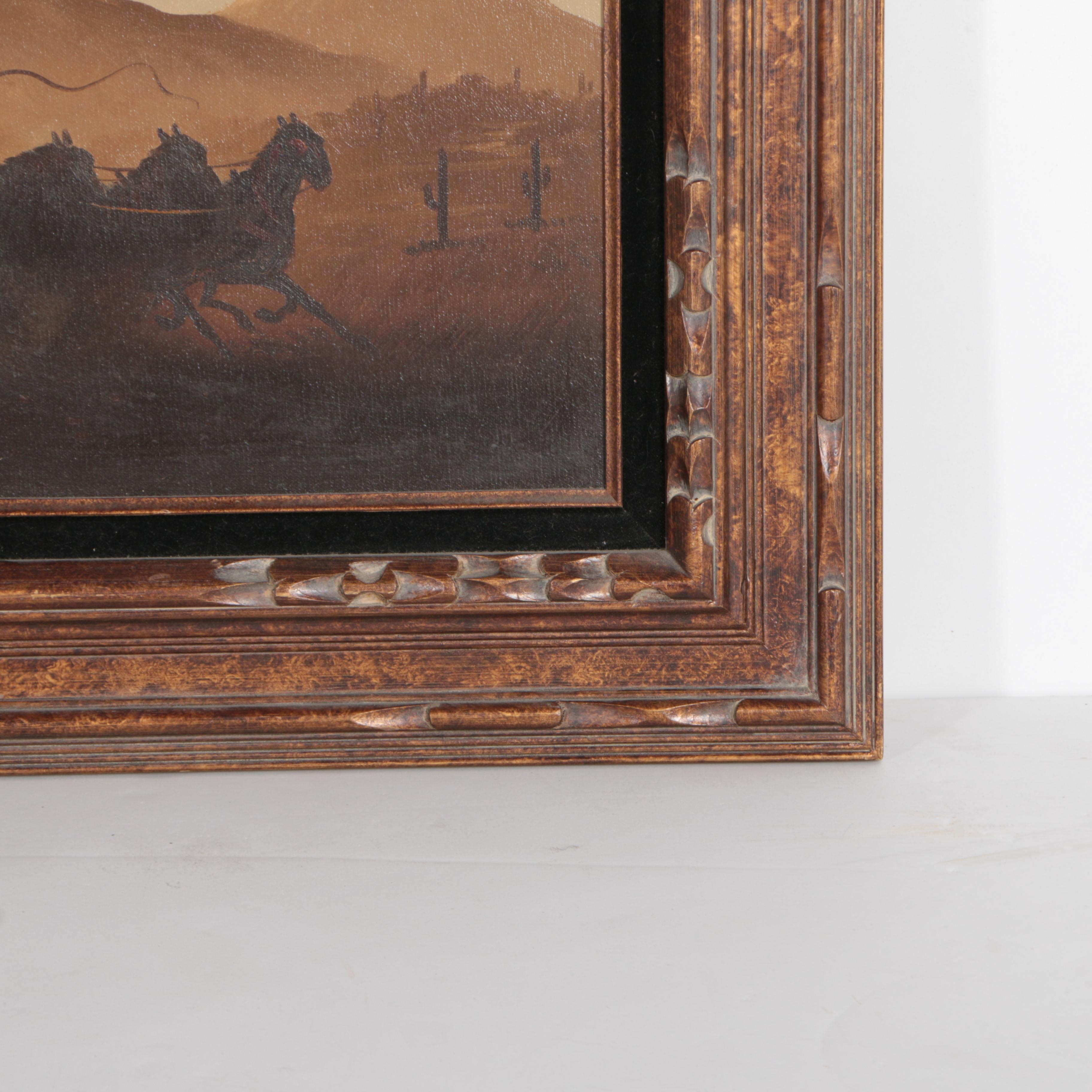 Peter Shinn Oil Painting on Canvas of John Wayne