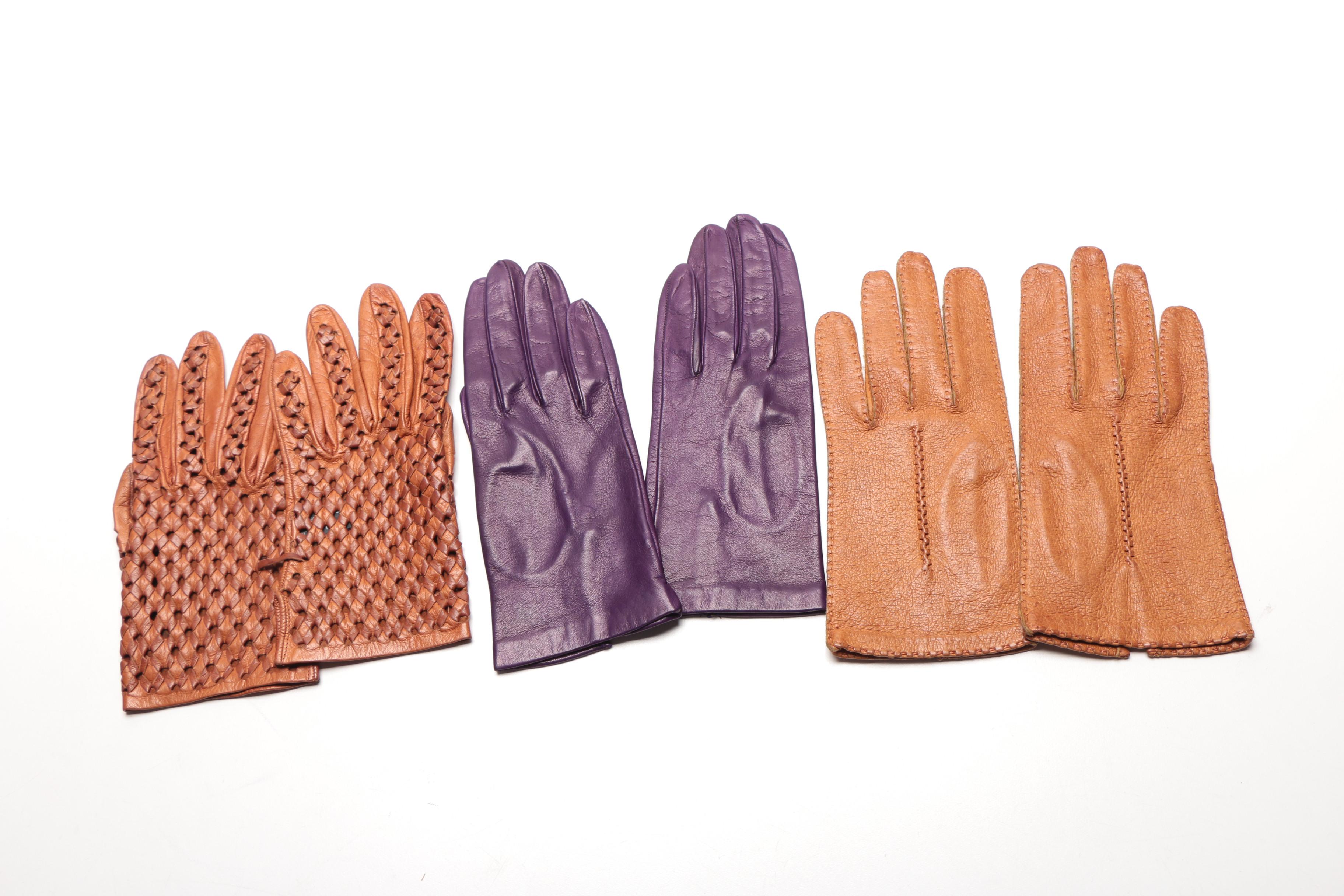 Leather Gloves Including Saks Fifth avenue