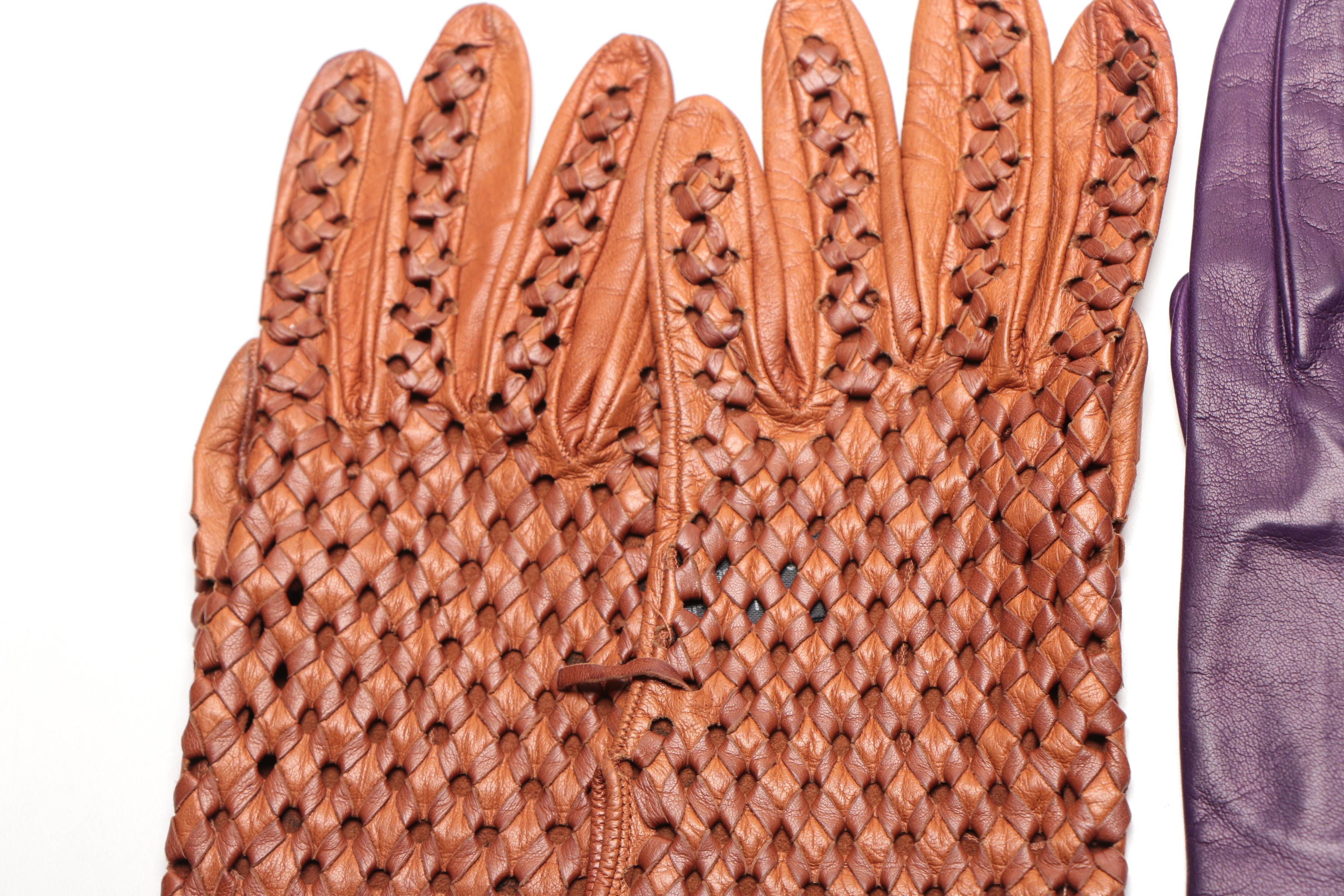 Leather Gloves Including Saks Fifth avenue