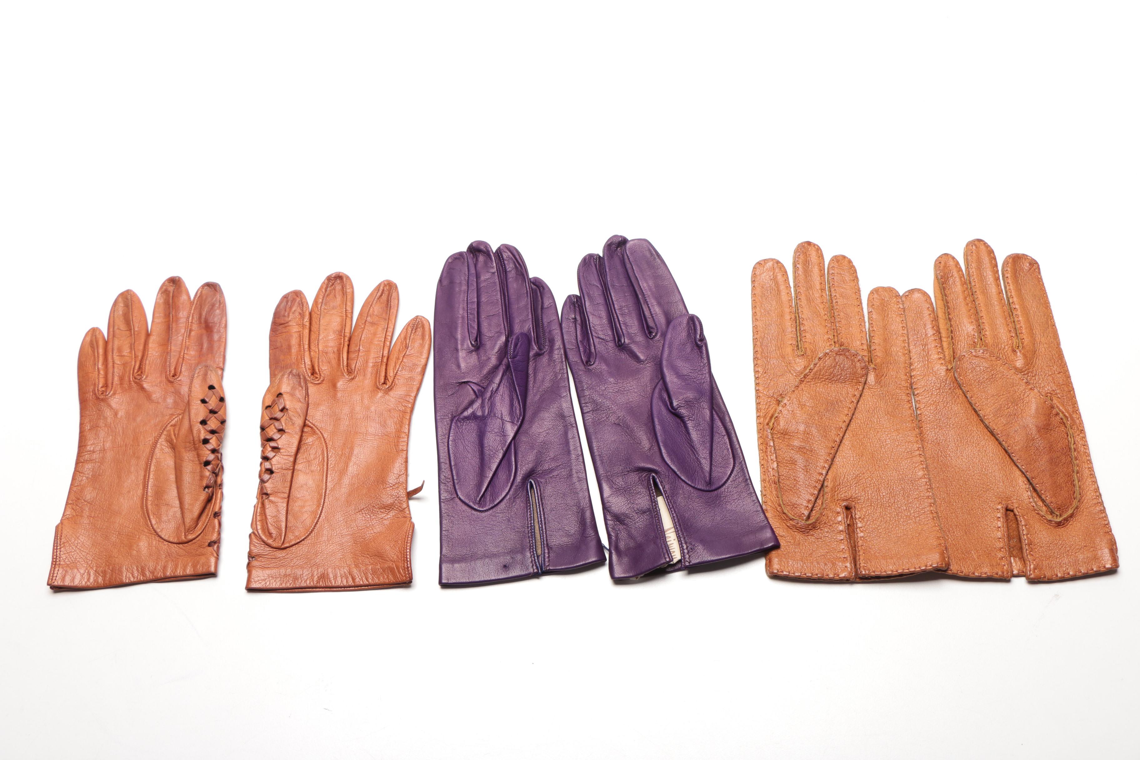 Leather Gloves Including Saks Fifth avenue