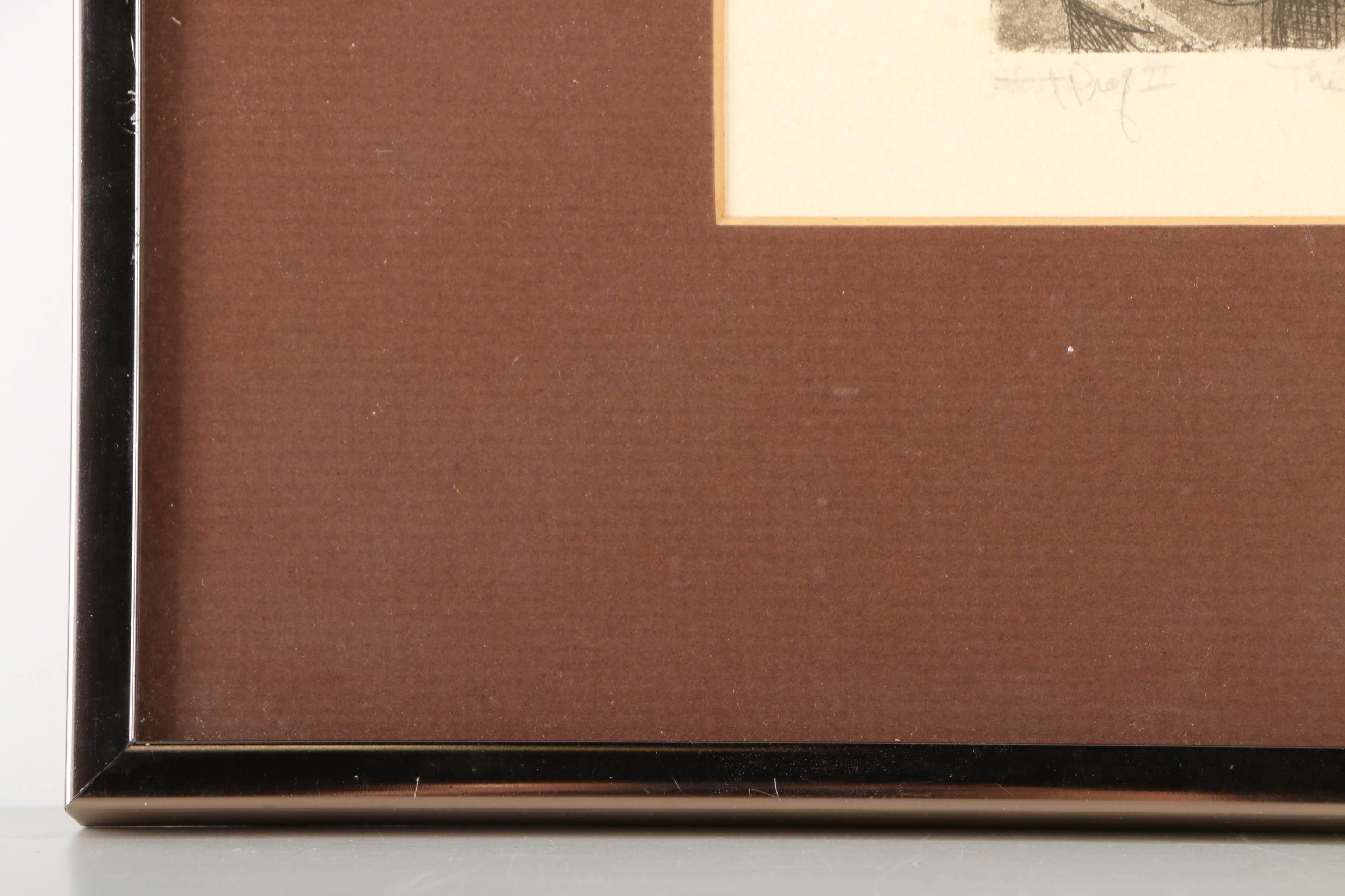 Charles Bragg Artist's Proof Etching "The Pornographer"