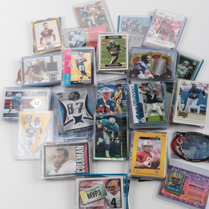 Assortment of 21st Century Football Cards