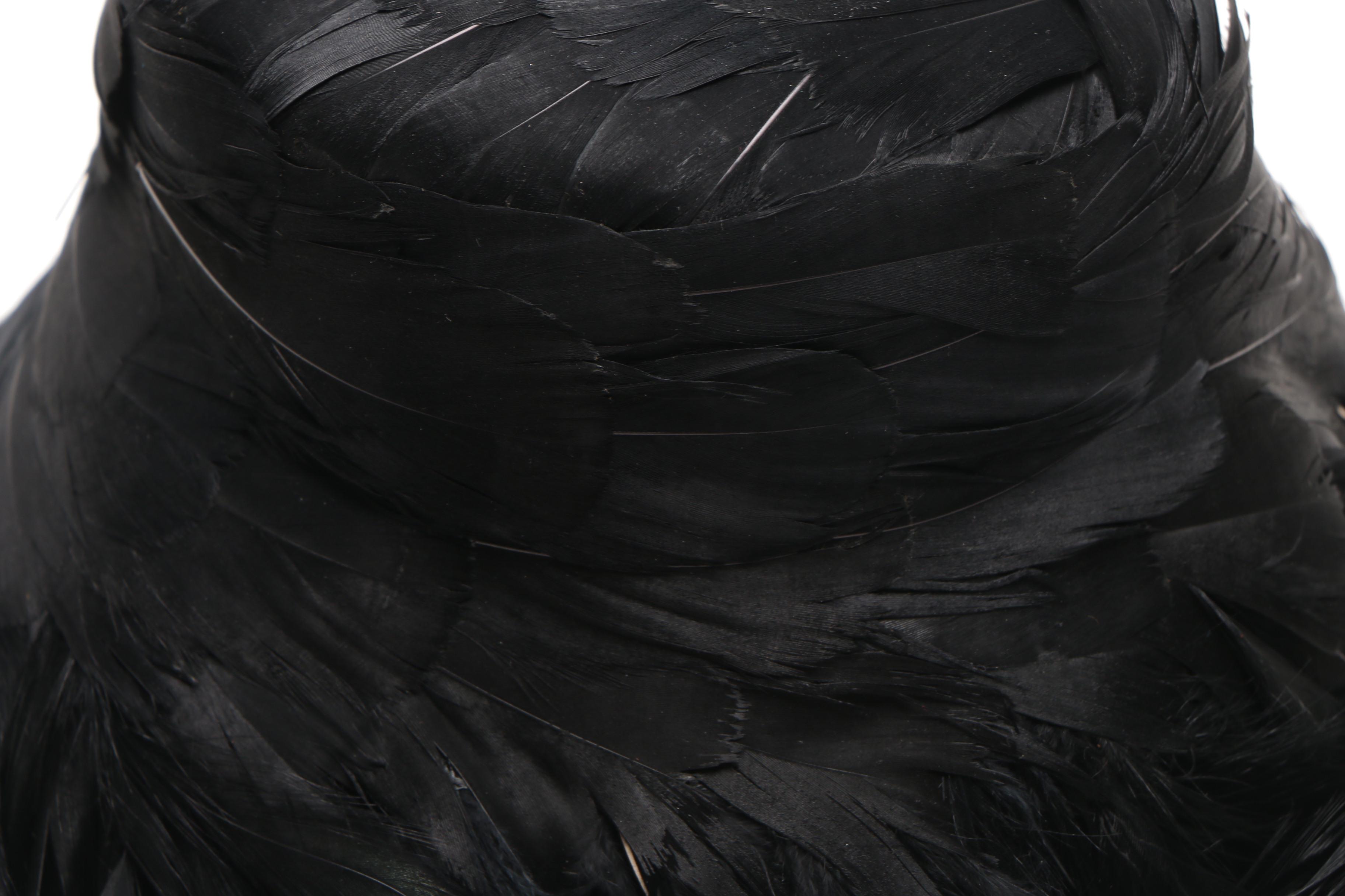 Black Feathered Women's Vintage Hats