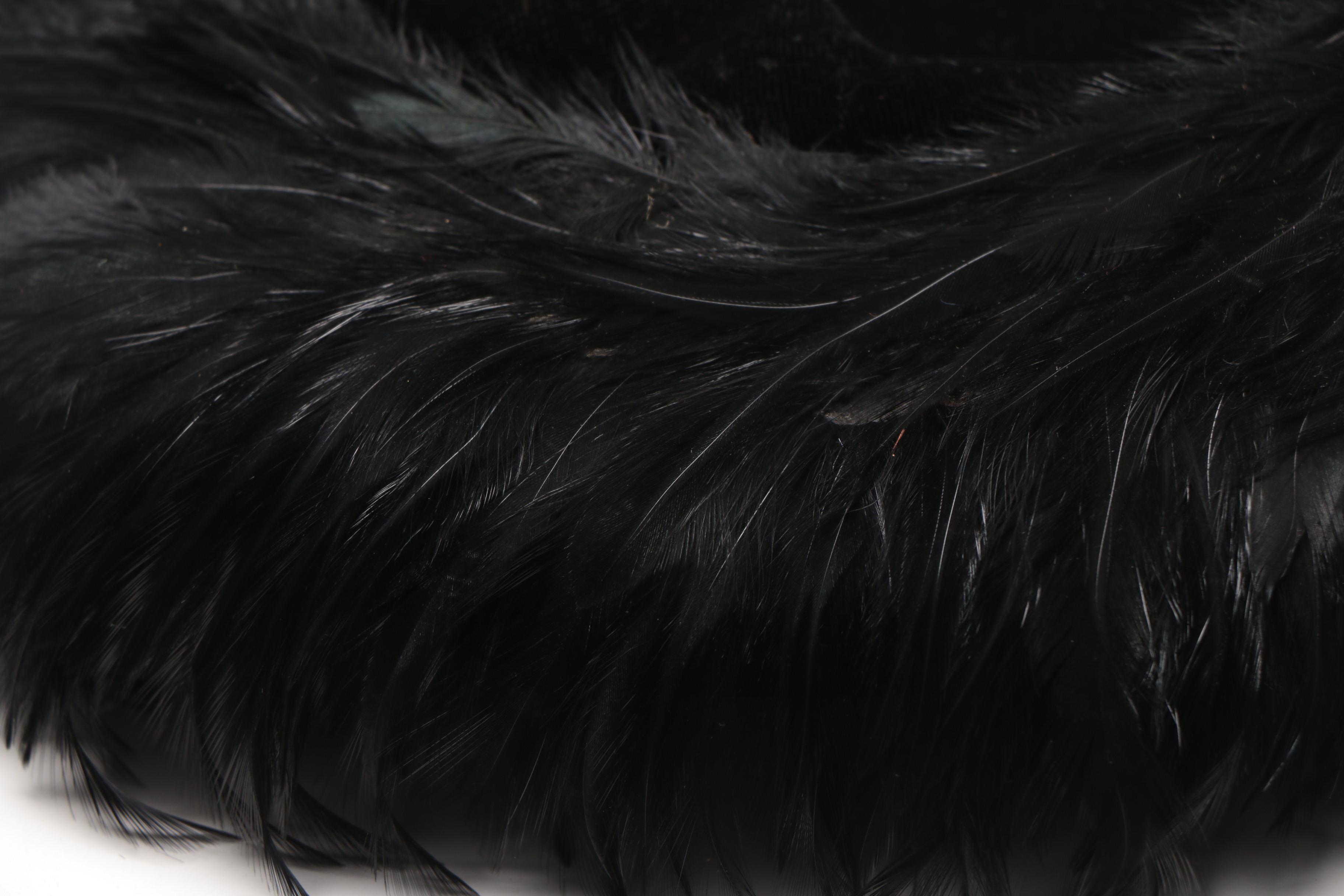Black Feathered Women's Vintage Hats