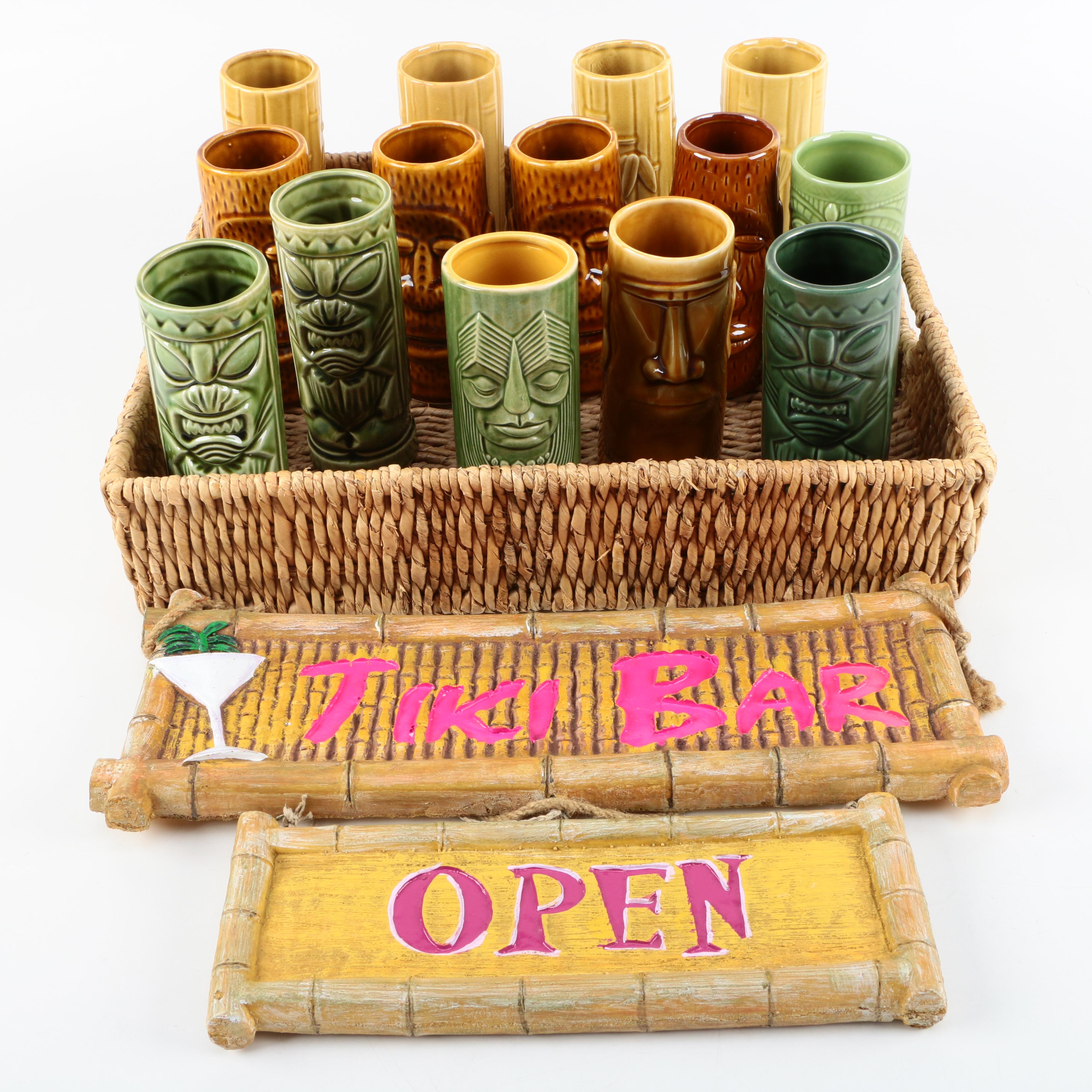 Vintage Tiki Mugs and Accessories