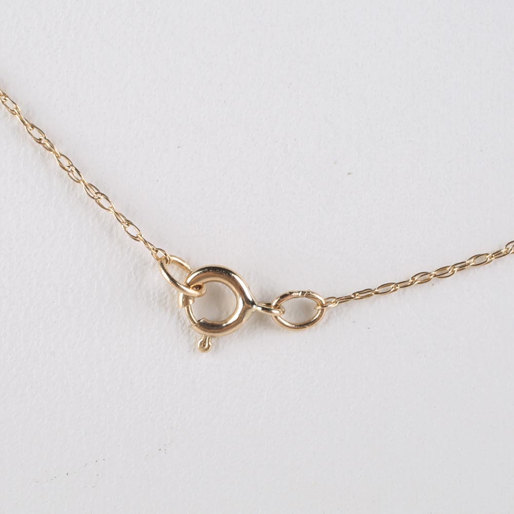 10K Yellow Gold and Opal Butterfly Pendant Necklace