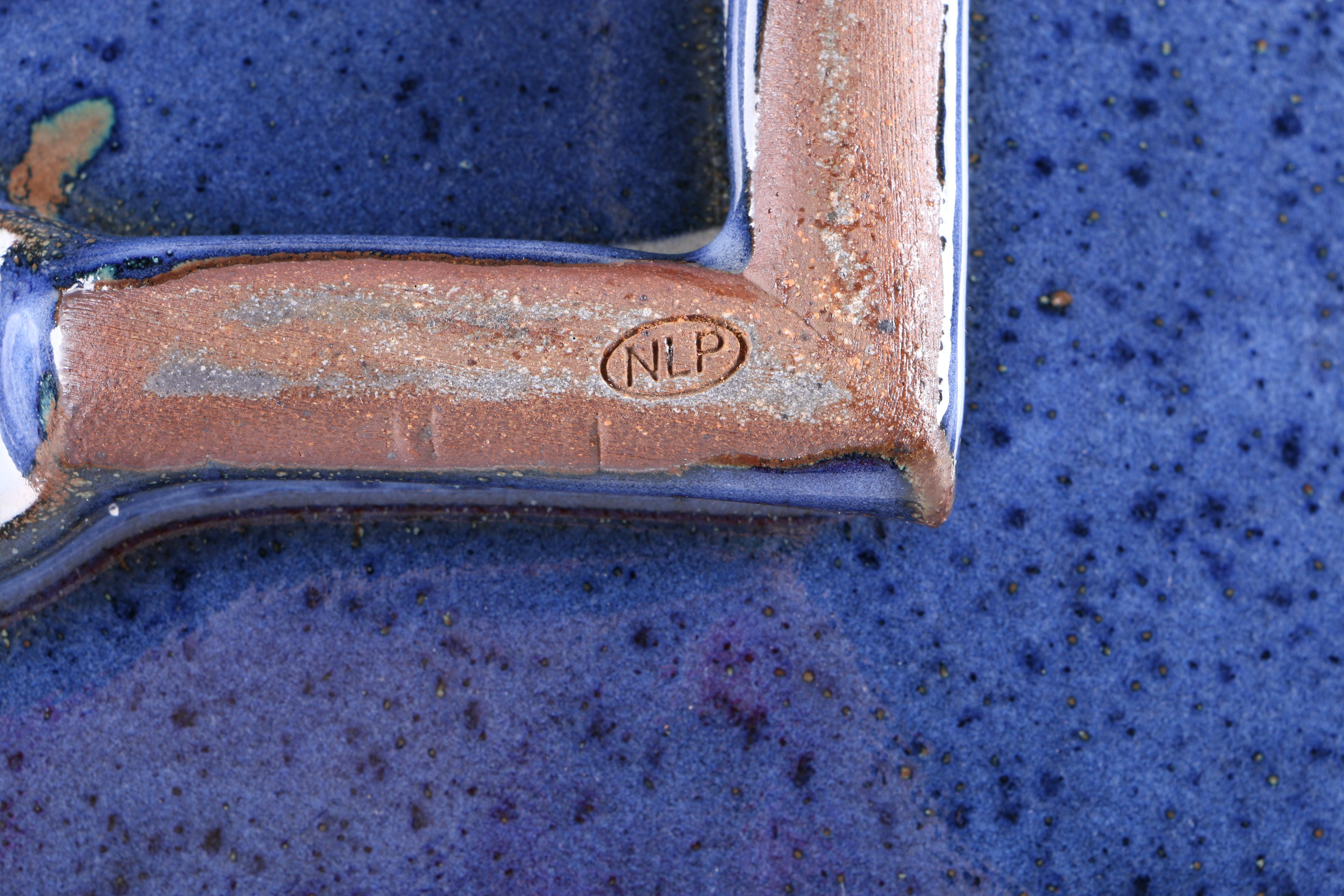 Hand-Decorated Ceramic Pitcher and Tray Set