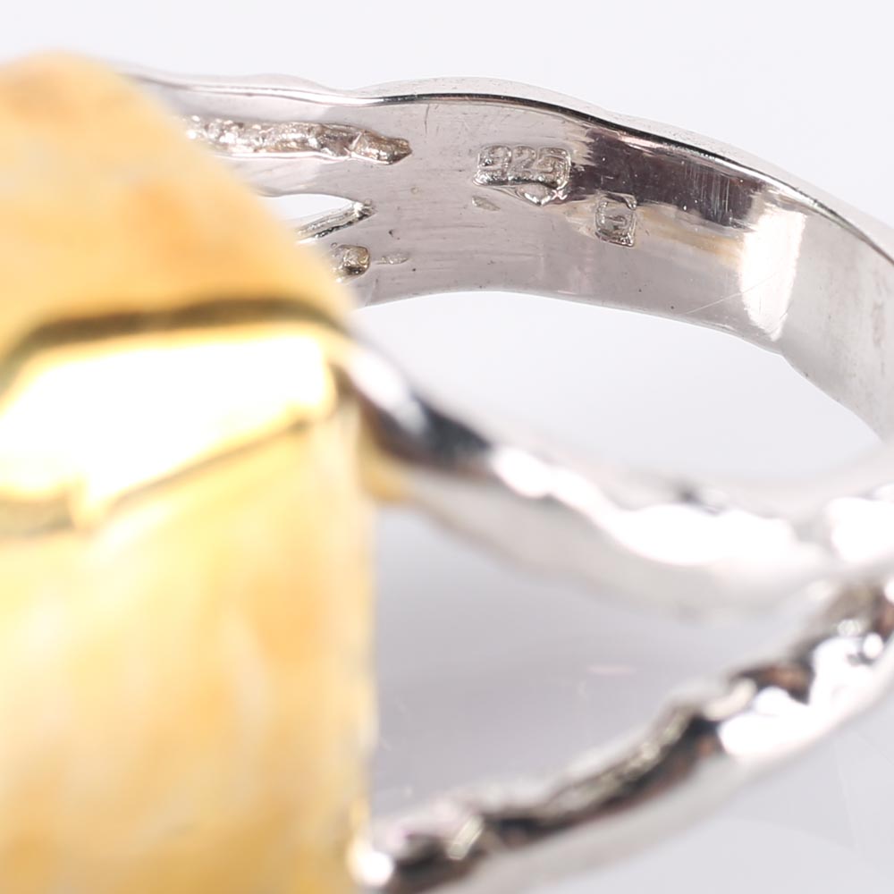 Sterling Silver and 36.50 CTS Amethyst Statement Ring