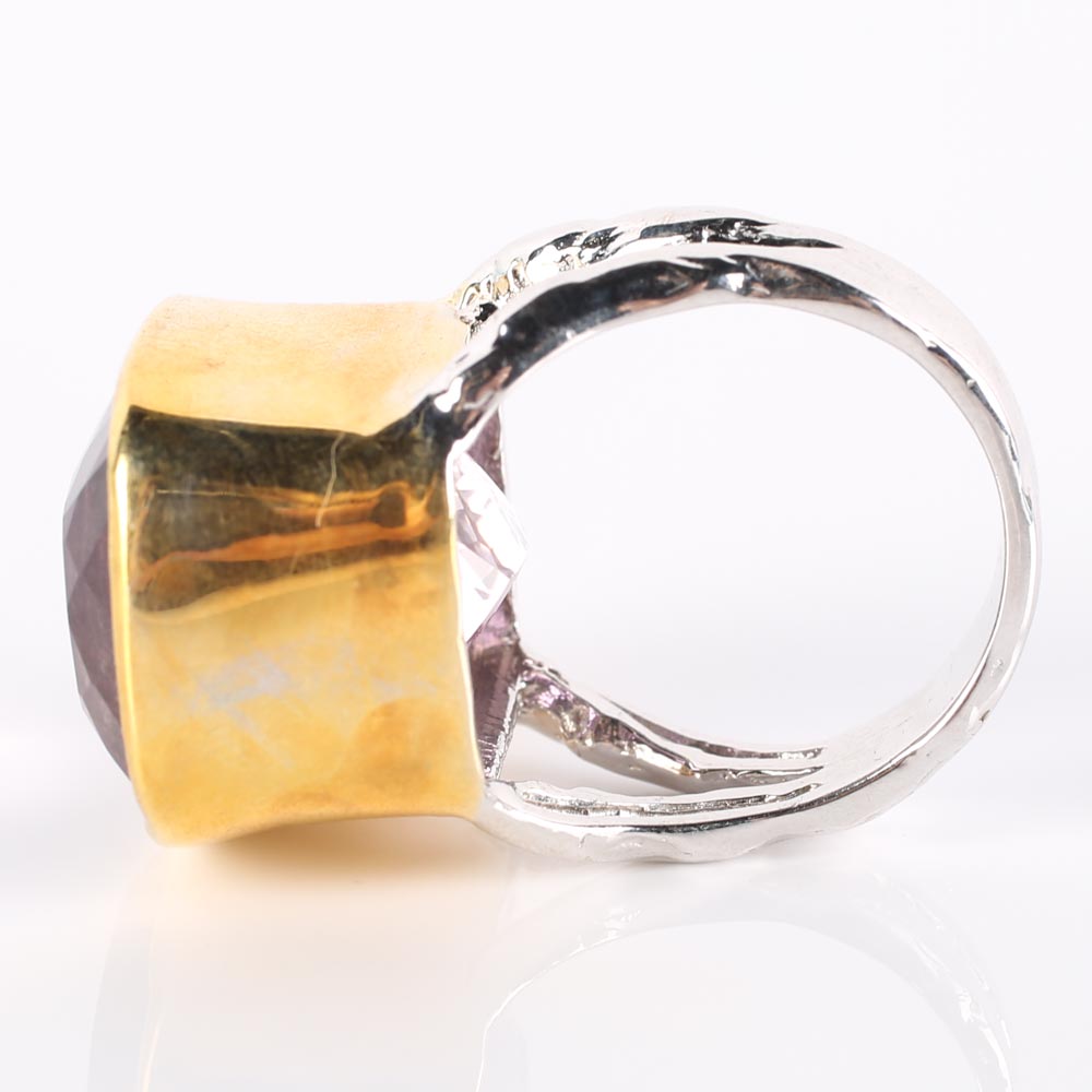 Sterling Silver and 36.50 CTS Amethyst Statement Ring