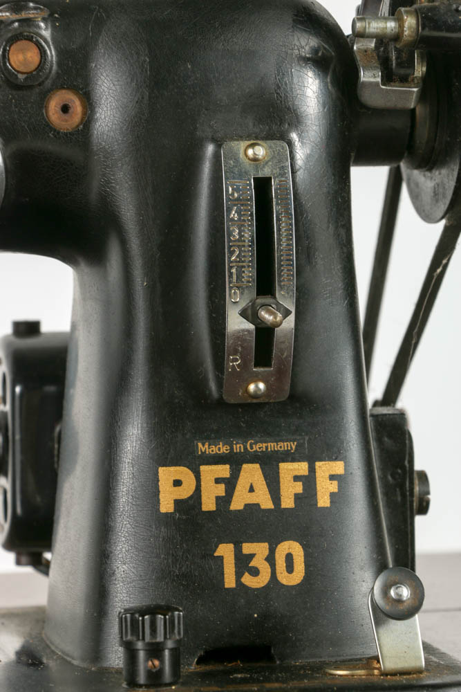 Pfaff 130 Sewing Machine on Combination Cabinet and Chair