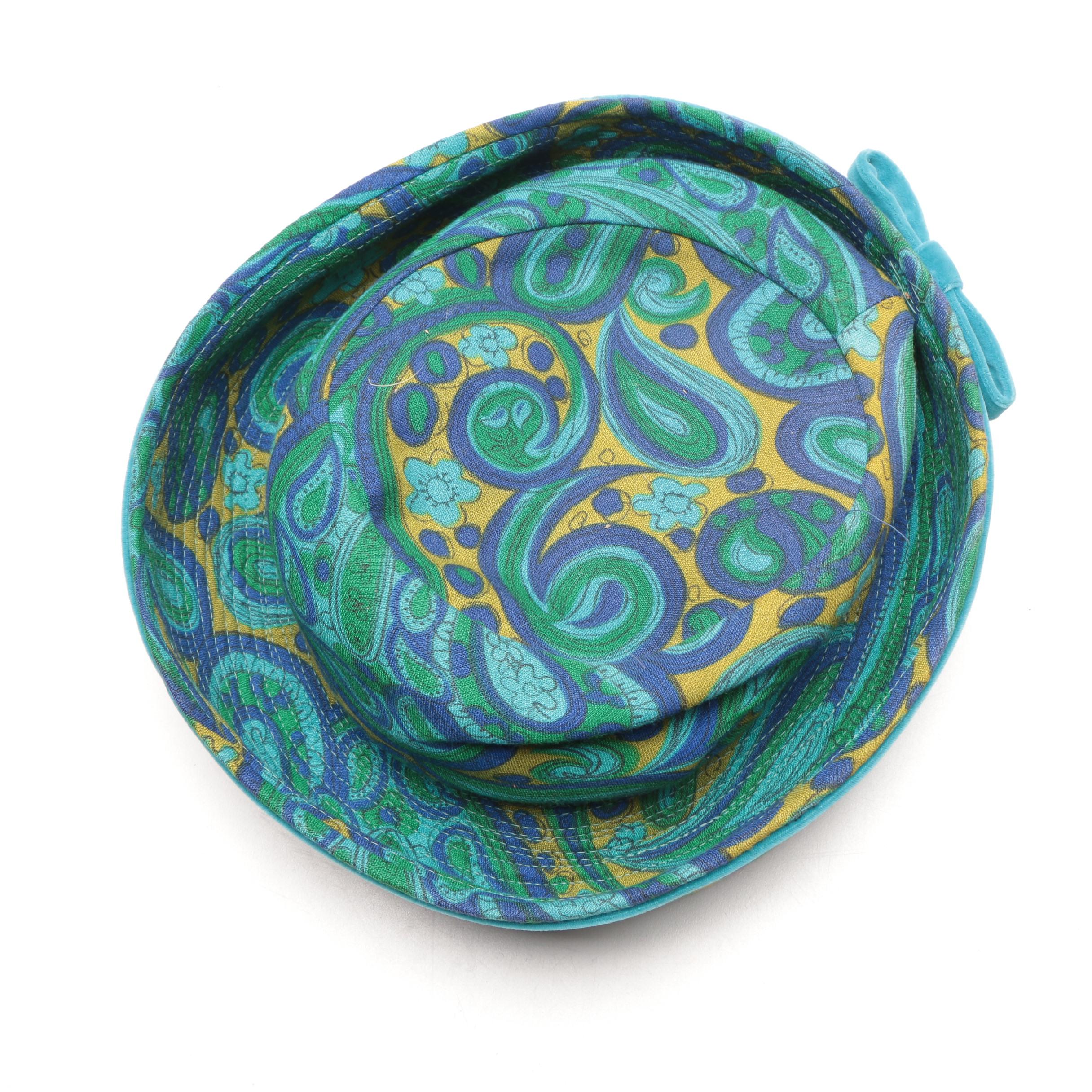 Women's Vintage Hats in Blue, Green, and Beige