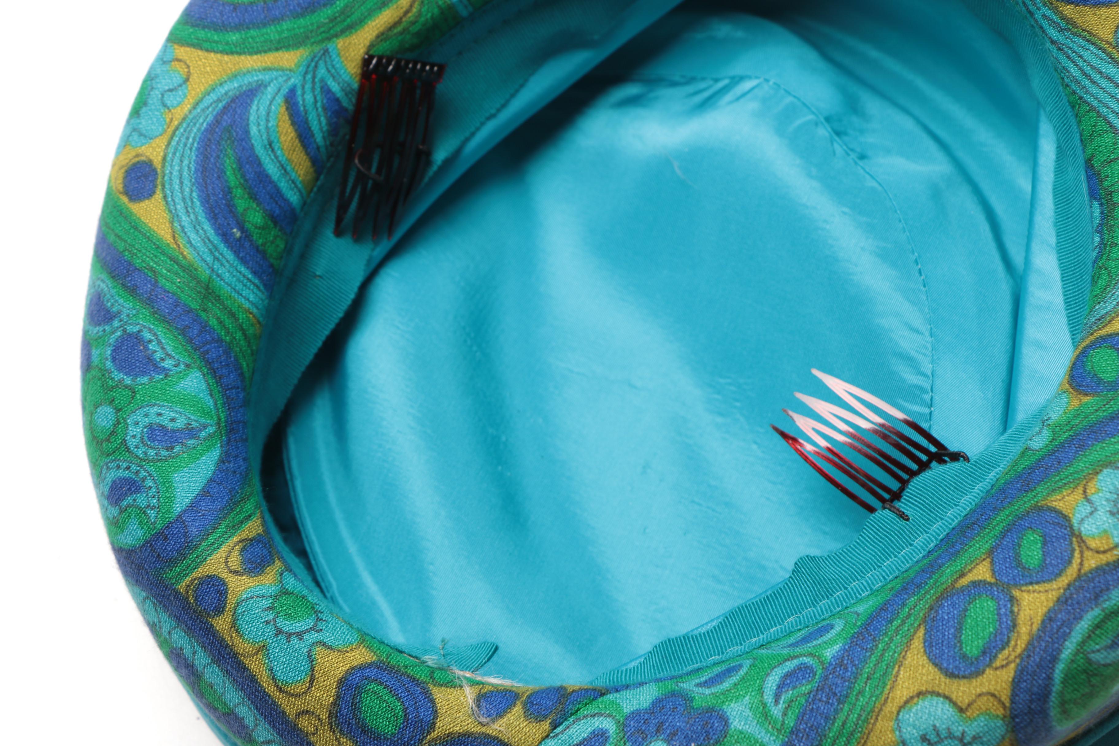 Women's Vintage Hats in Blue, Green, and Beige