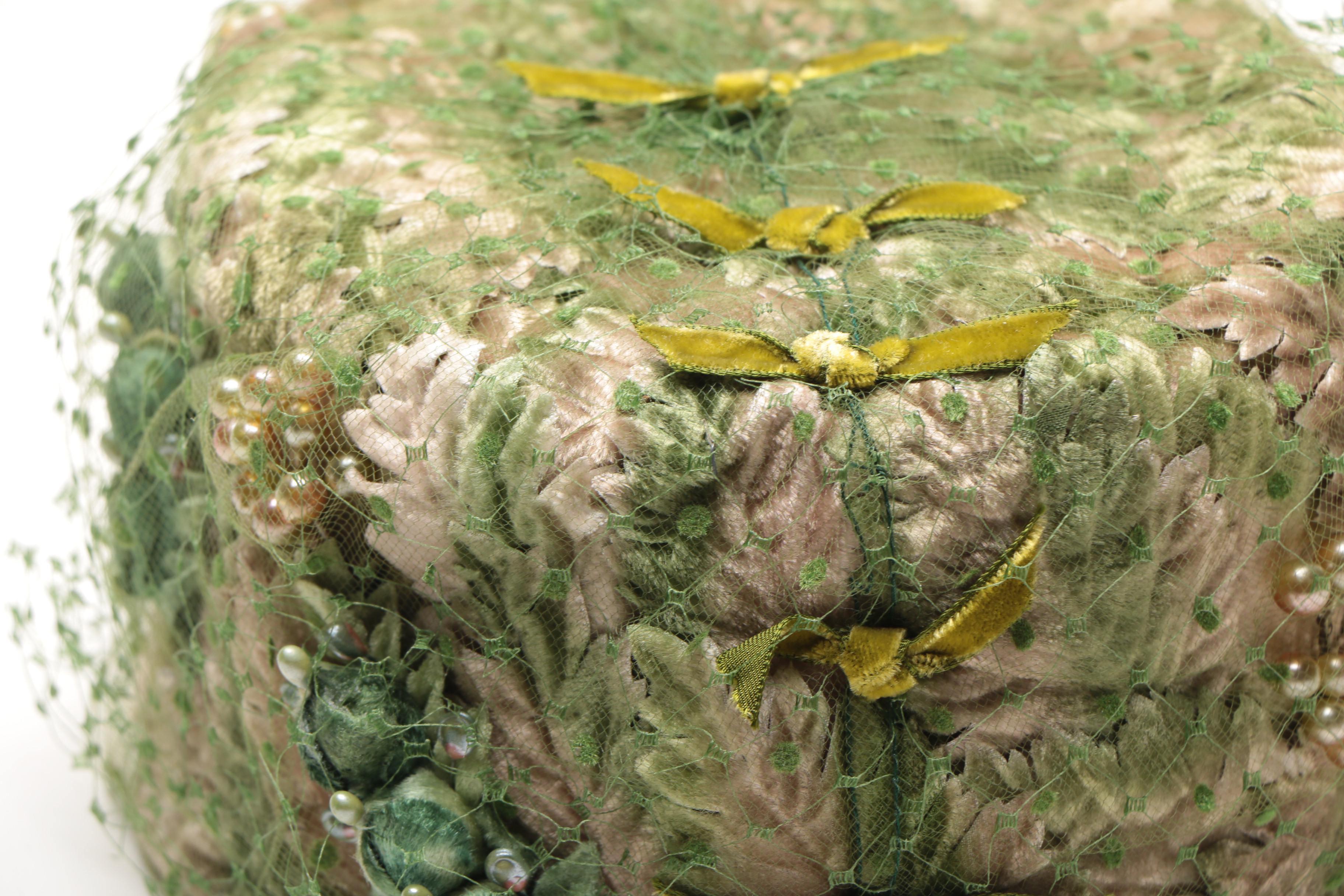 Women's Vintage Hats in Blue, Green, and Beige