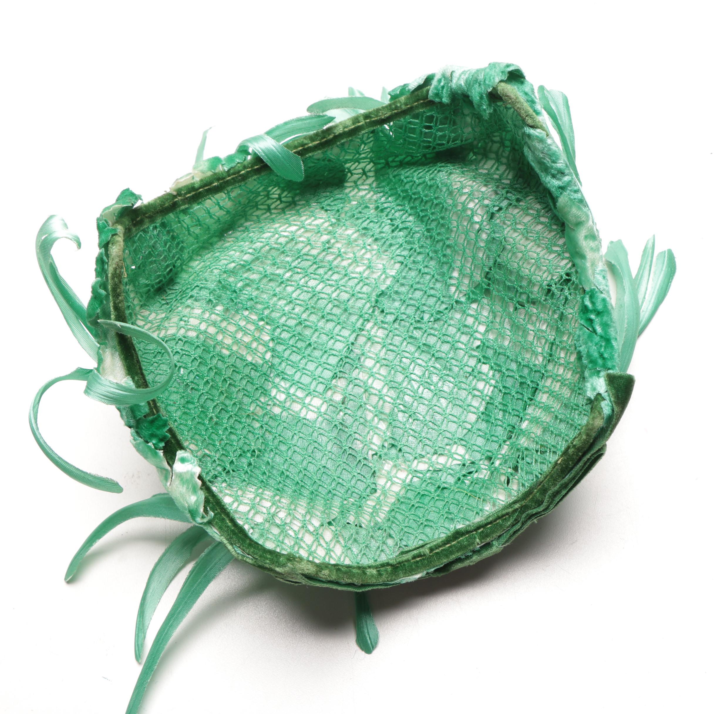 Women's Vintage Hats in Blue, Green, and Beige