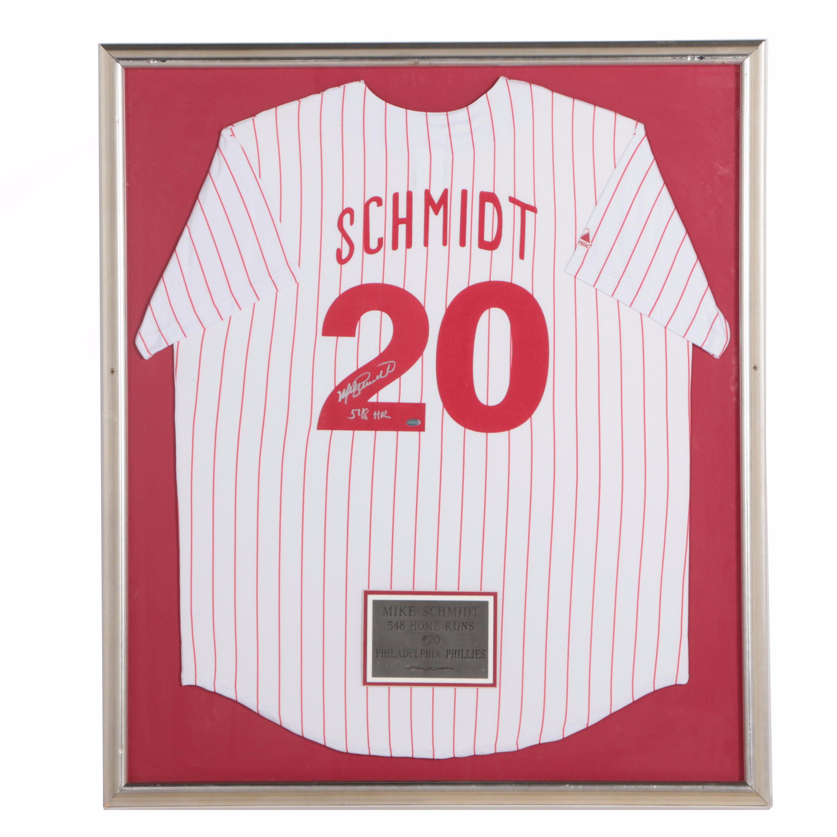 Framed Mike Schmidt Autographed Phillies Jersey