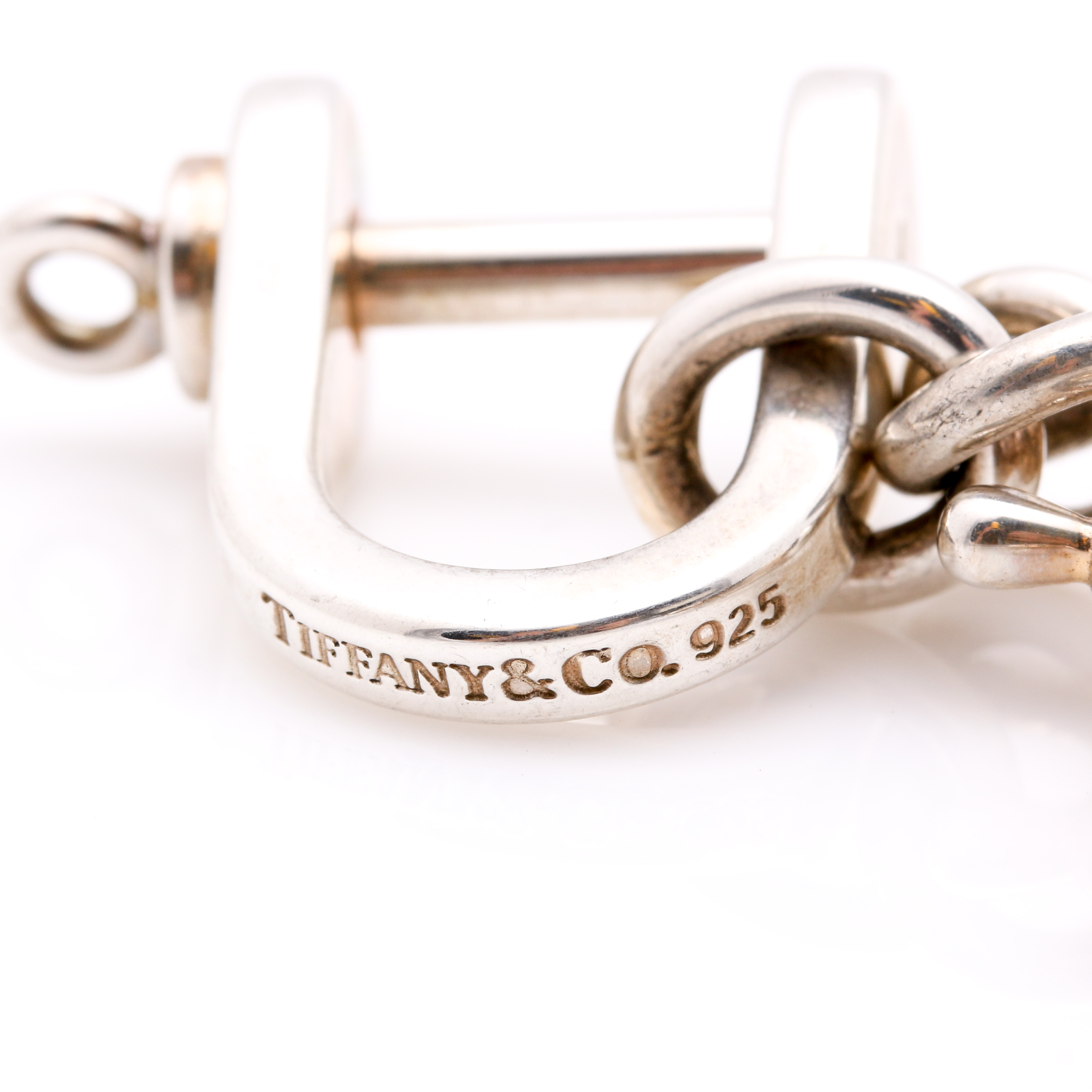Tiffany & Co Sterling Silver Ship's Wheel Nautical Compass Keychain