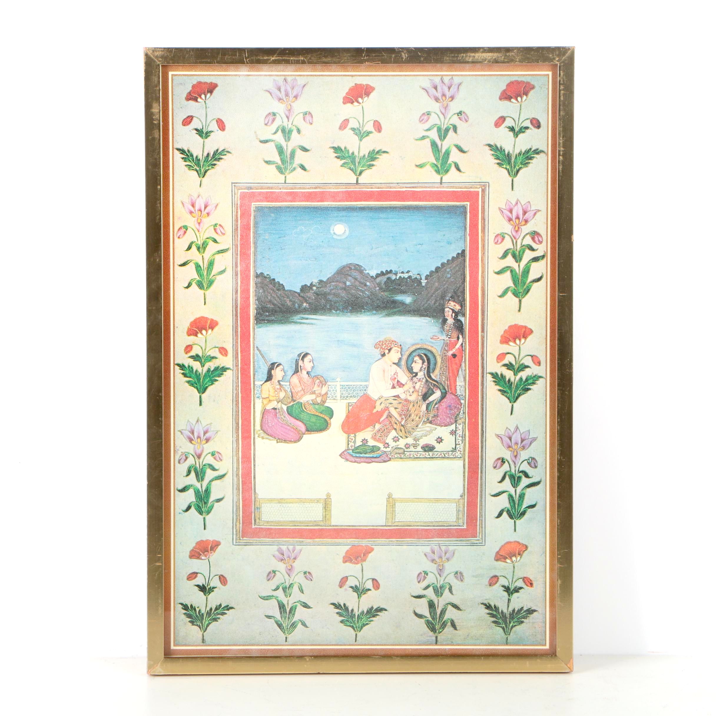 Offset Lithograph on Paper After "Lovers on a Lakeside Terrace"