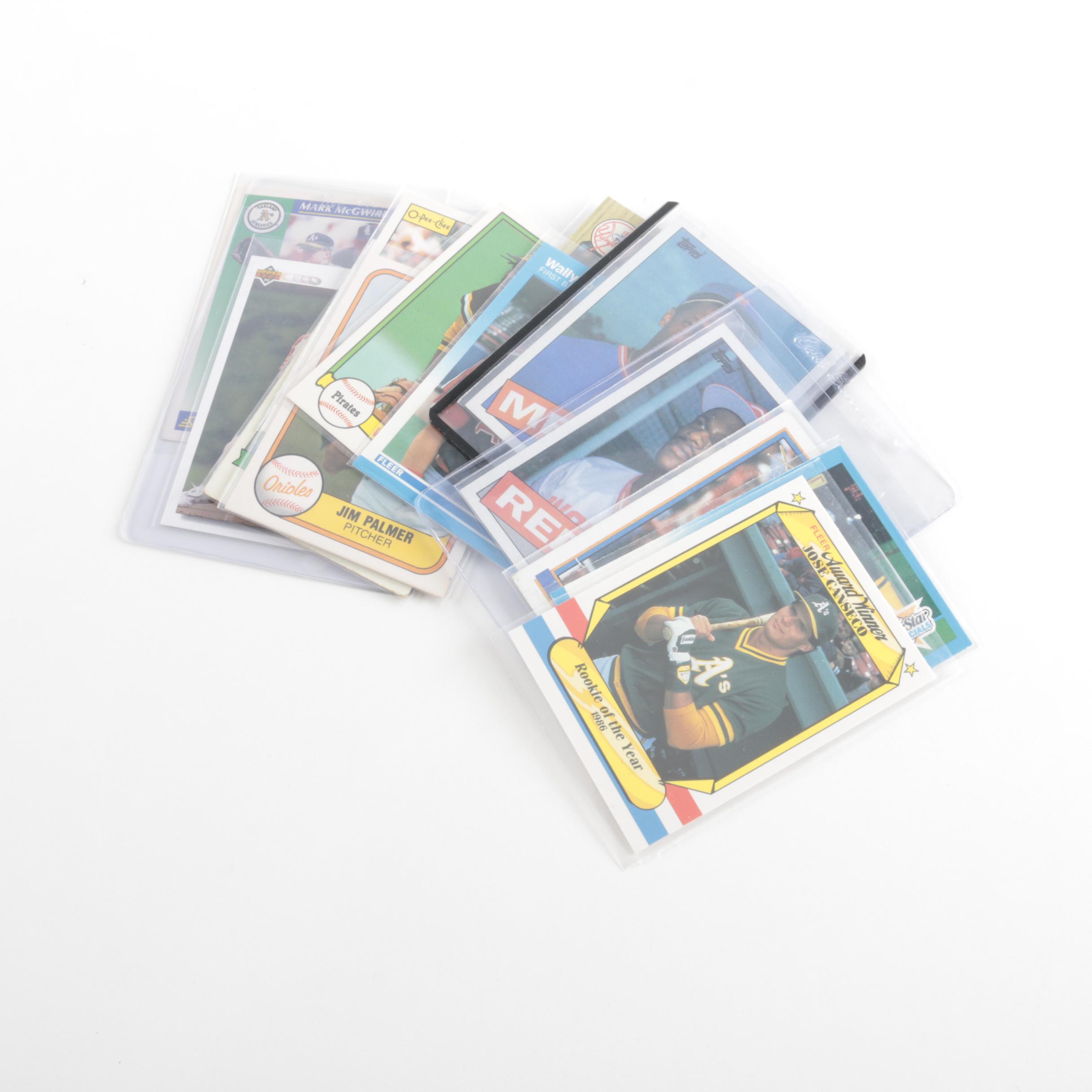 Assortment of Baseball Cards Including Eric Davis and Dwight Gooden Rookies