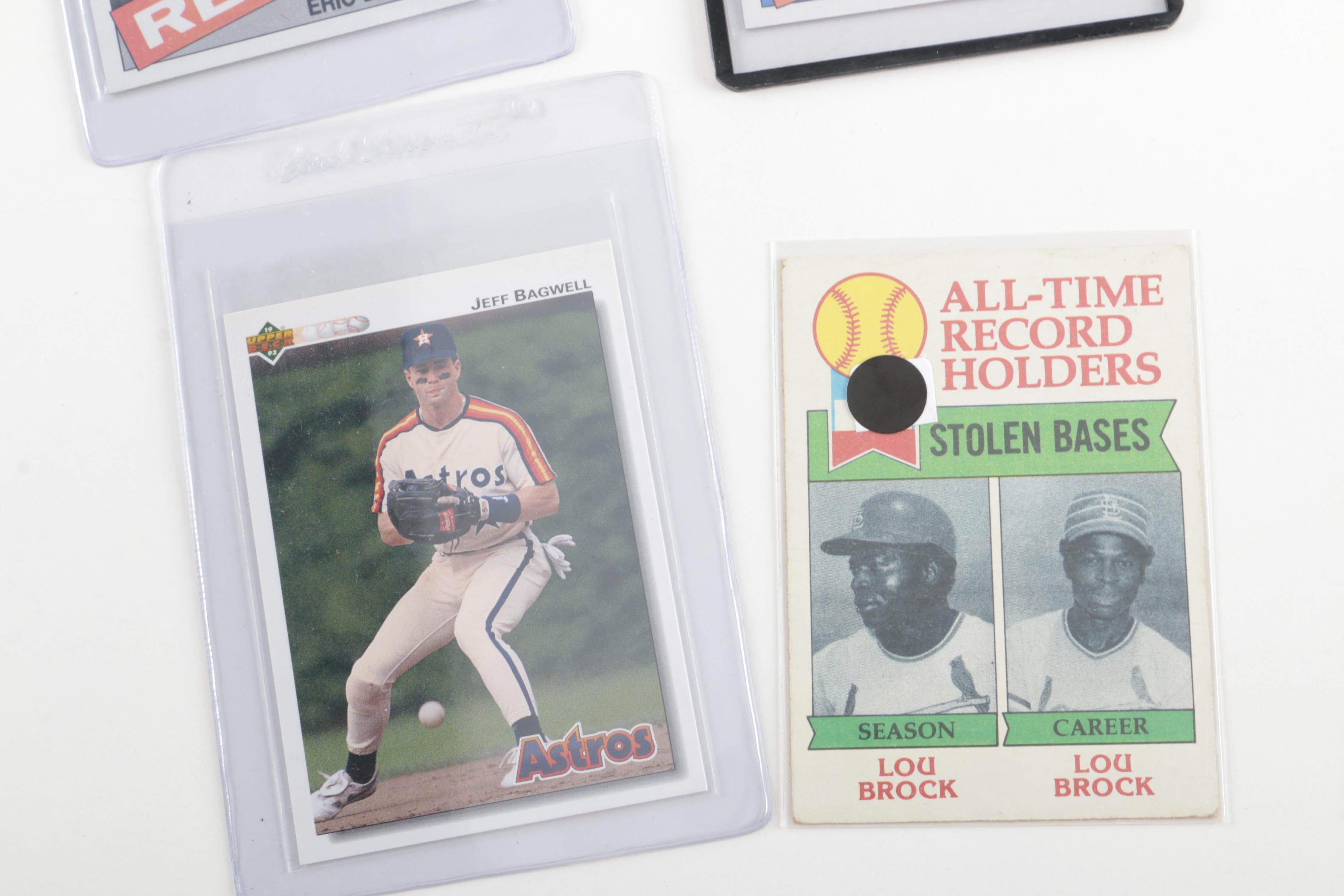 Assortment of Baseball Cards Including Eric Davis and Dwight Gooden Rookies