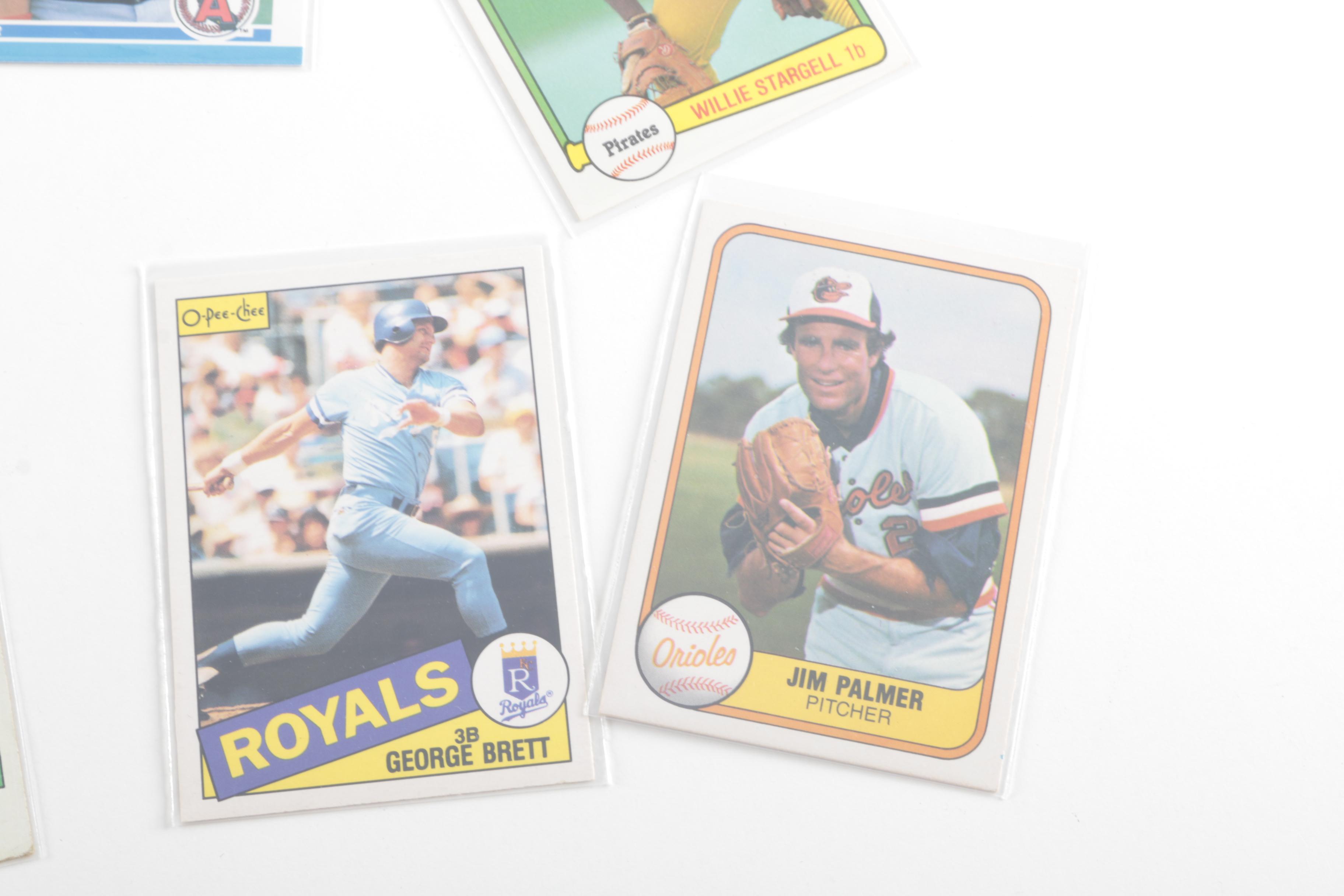 Assortment of Baseball Cards Including Eric Davis and Dwight Gooden Rookies