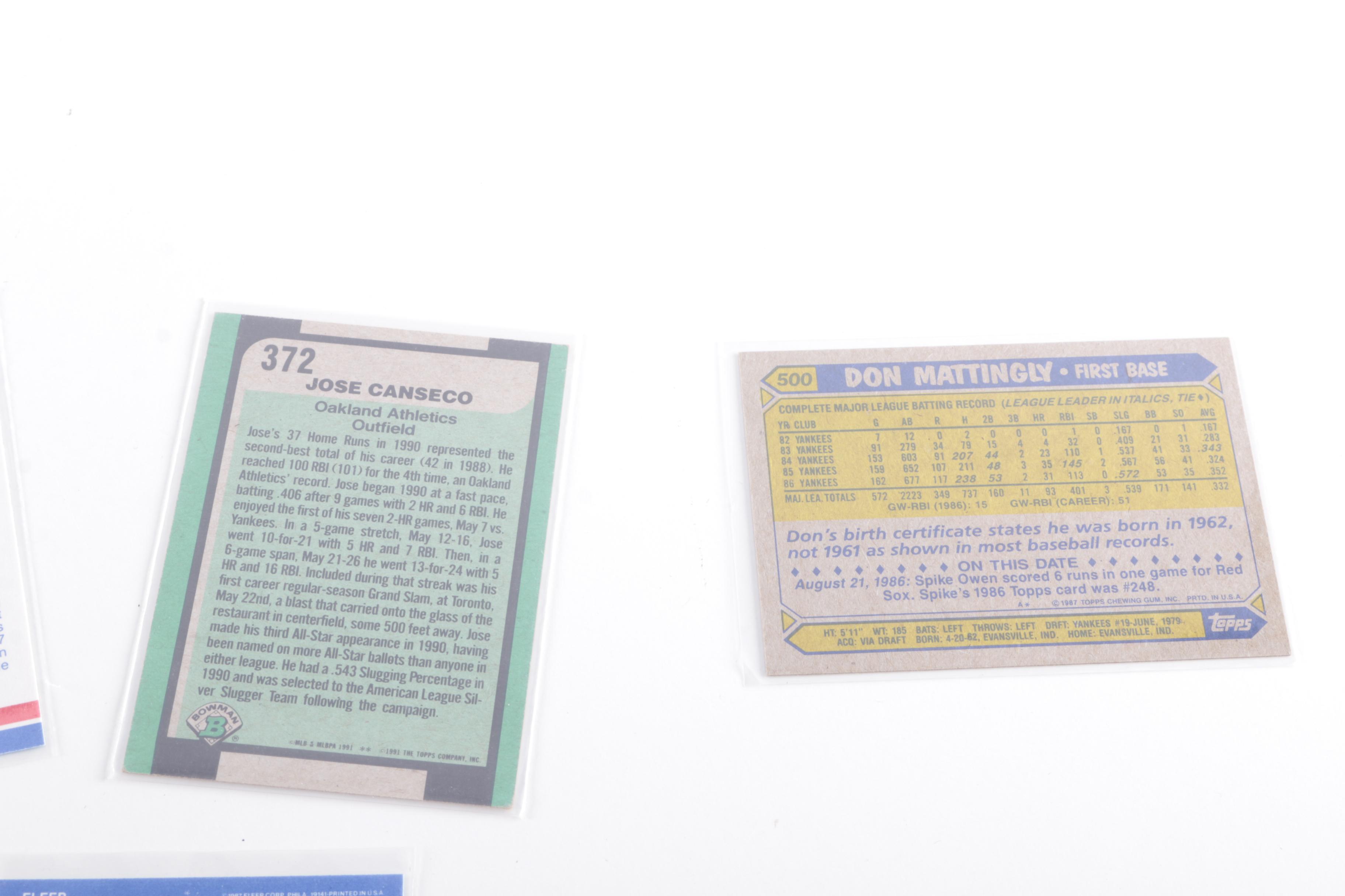 Assortment of Baseball Cards Including Eric Davis and Dwight Gooden Rookies