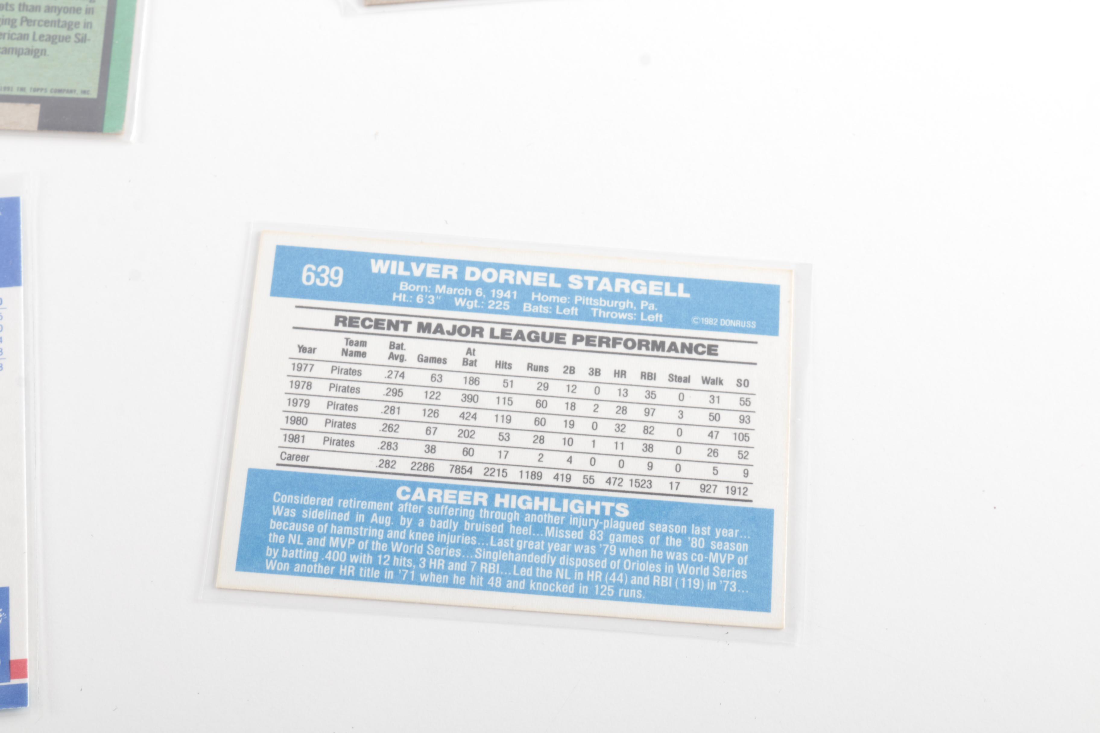 Assortment of Baseball Cards Including Eric Davis and Dwight Gooden Rookies