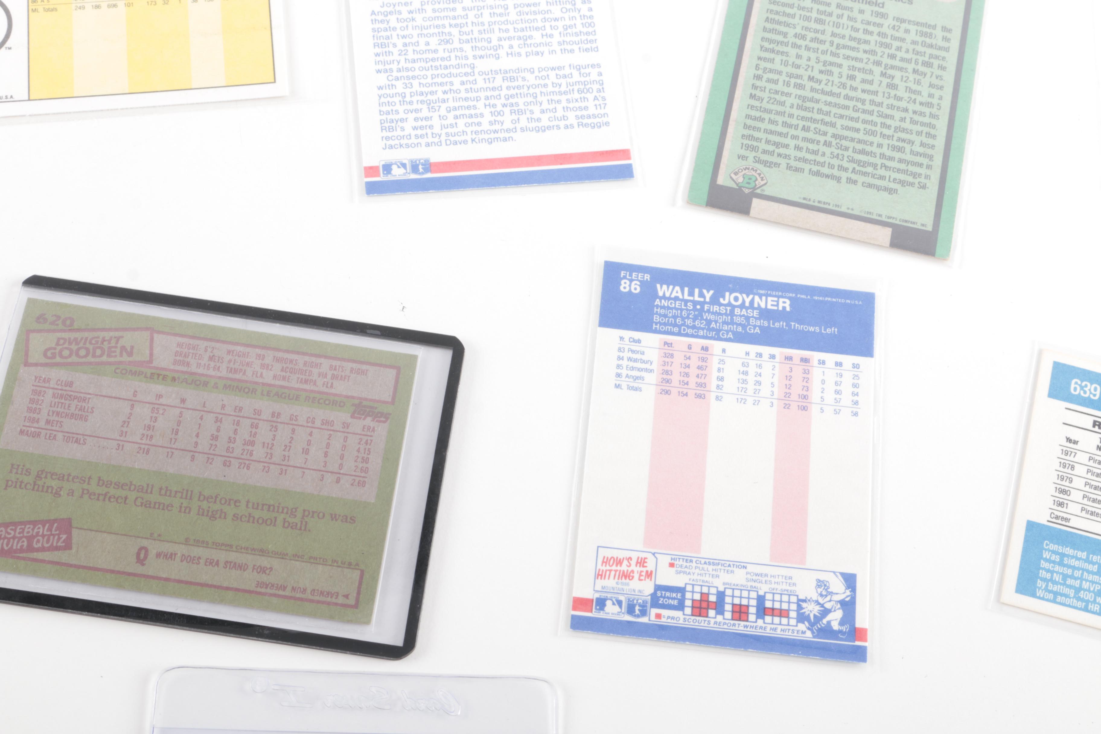 Assortment of Baseball Cards Including Eric Davis and Dwight Gooden Rookies