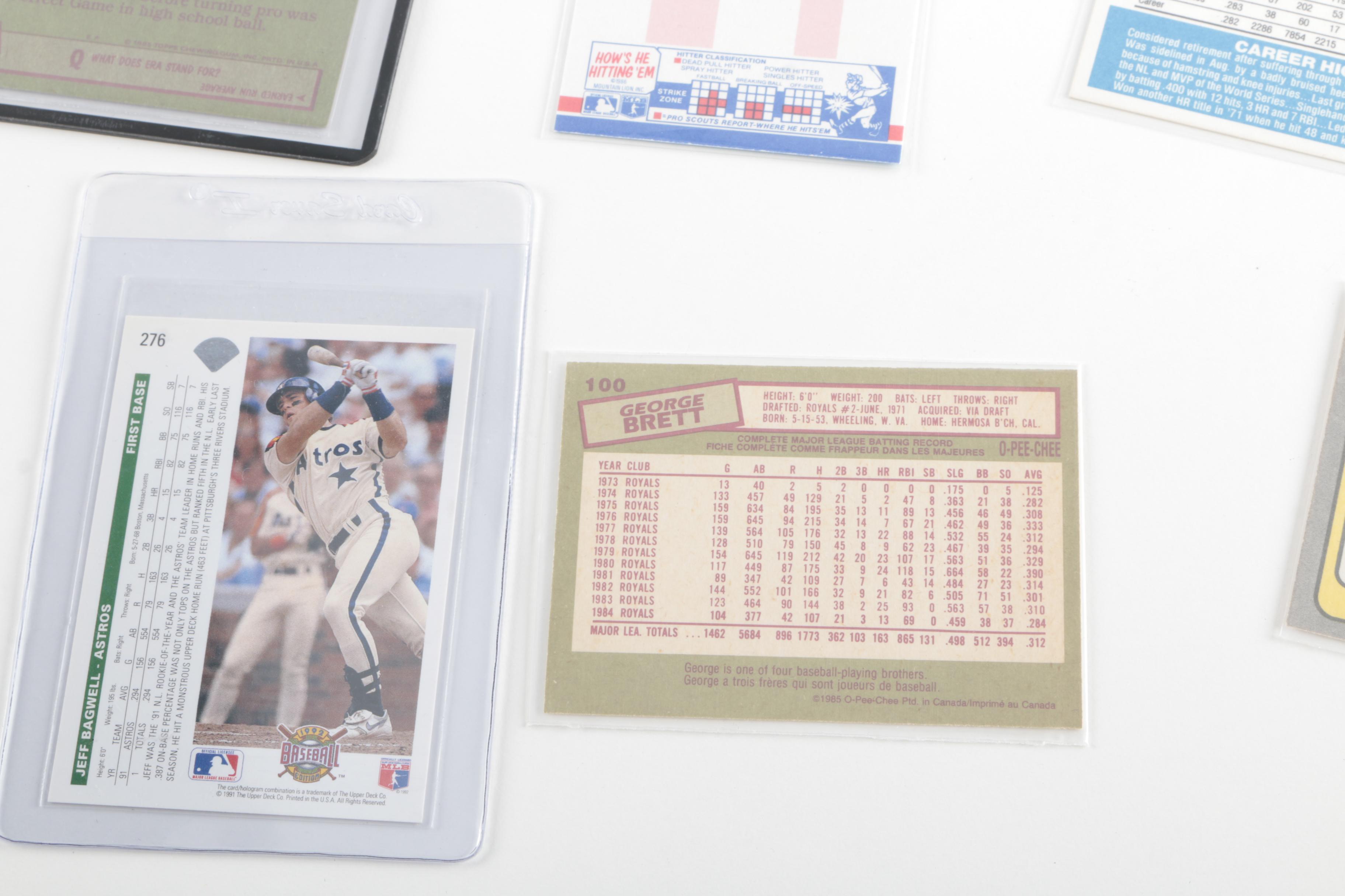 Assortment of Baseball Cards Including Eric Davis and Dwight Gooden Rookies